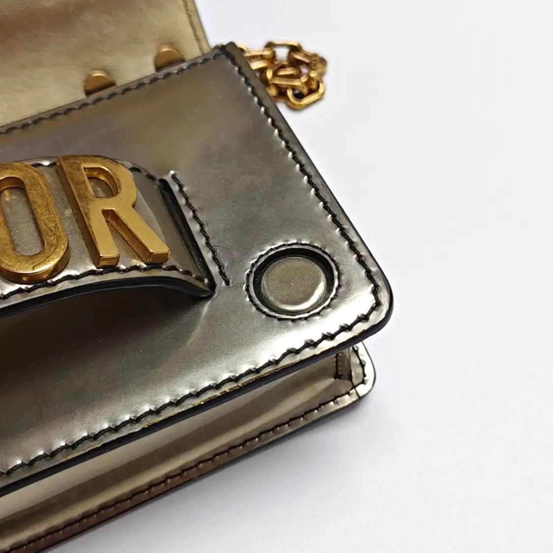 Dior DIOR J' Adior champagne cowhide leather shoulder bag crossbody bag gold hardware Size ONE SIZE - 11 Thumbnail
