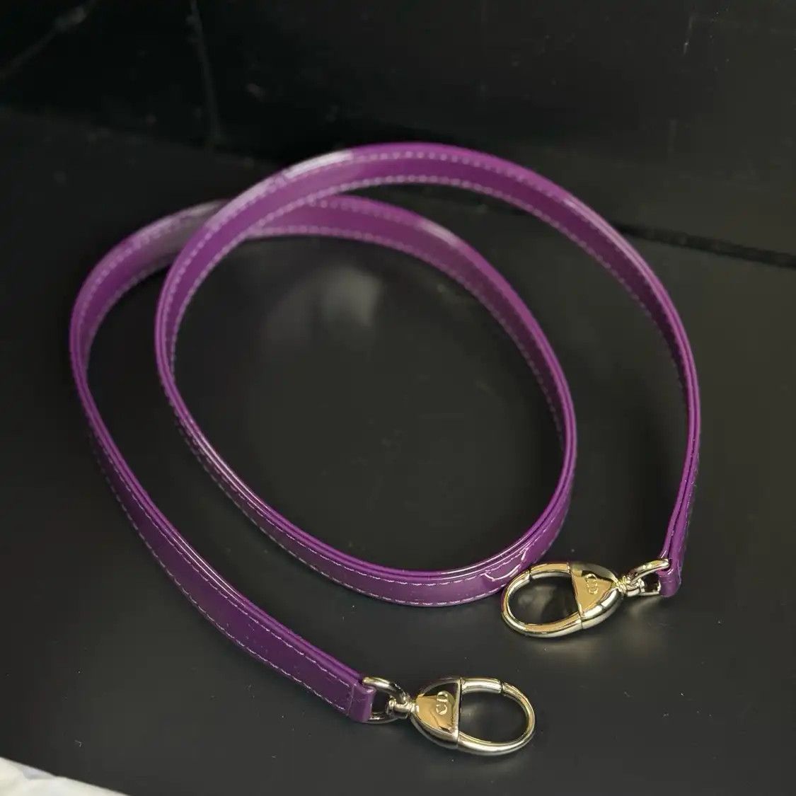Dior DIOR Lady Dior Large purple patent leather rattan plaid quilted Lady Large shoul Size ONE SIZE - 10 Thumbnail