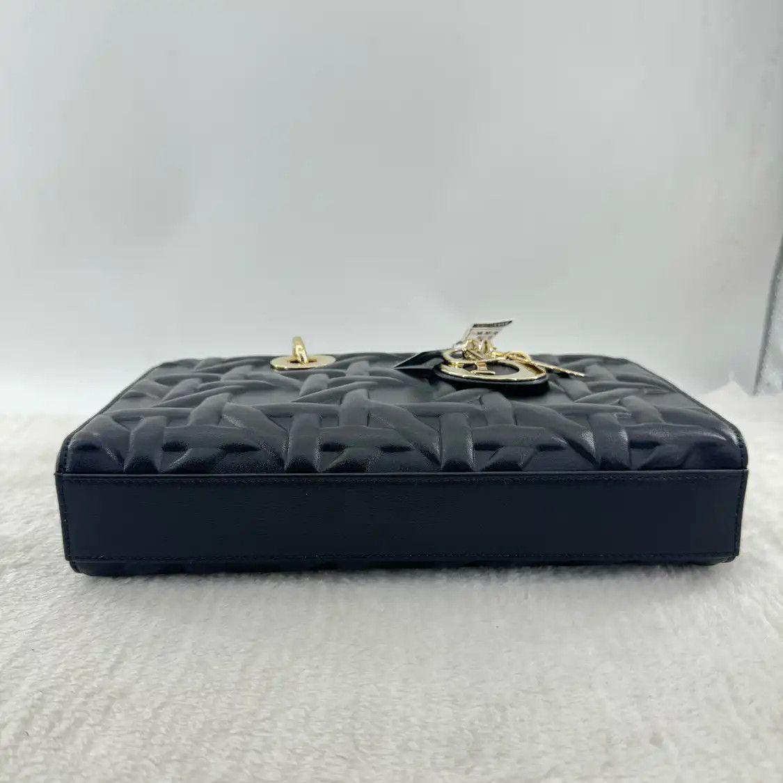 Dior DIOR Lady D-Joy Medium black cowhide leather embossed crossbody bag 2 striped de Size ONE SIZE - 5 Thumbnail