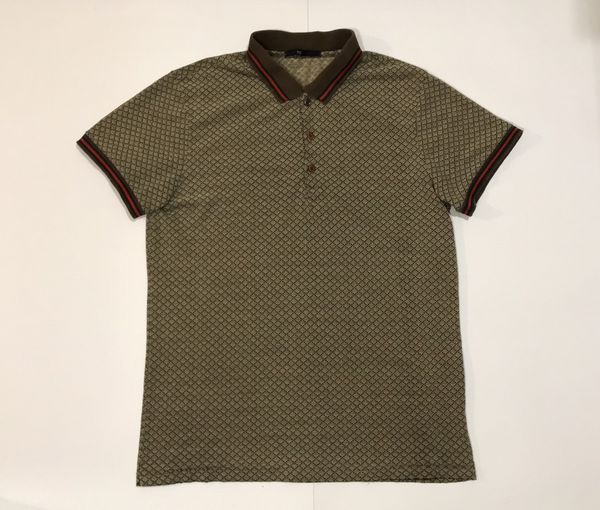 Gucci brown monogram store polo shirt