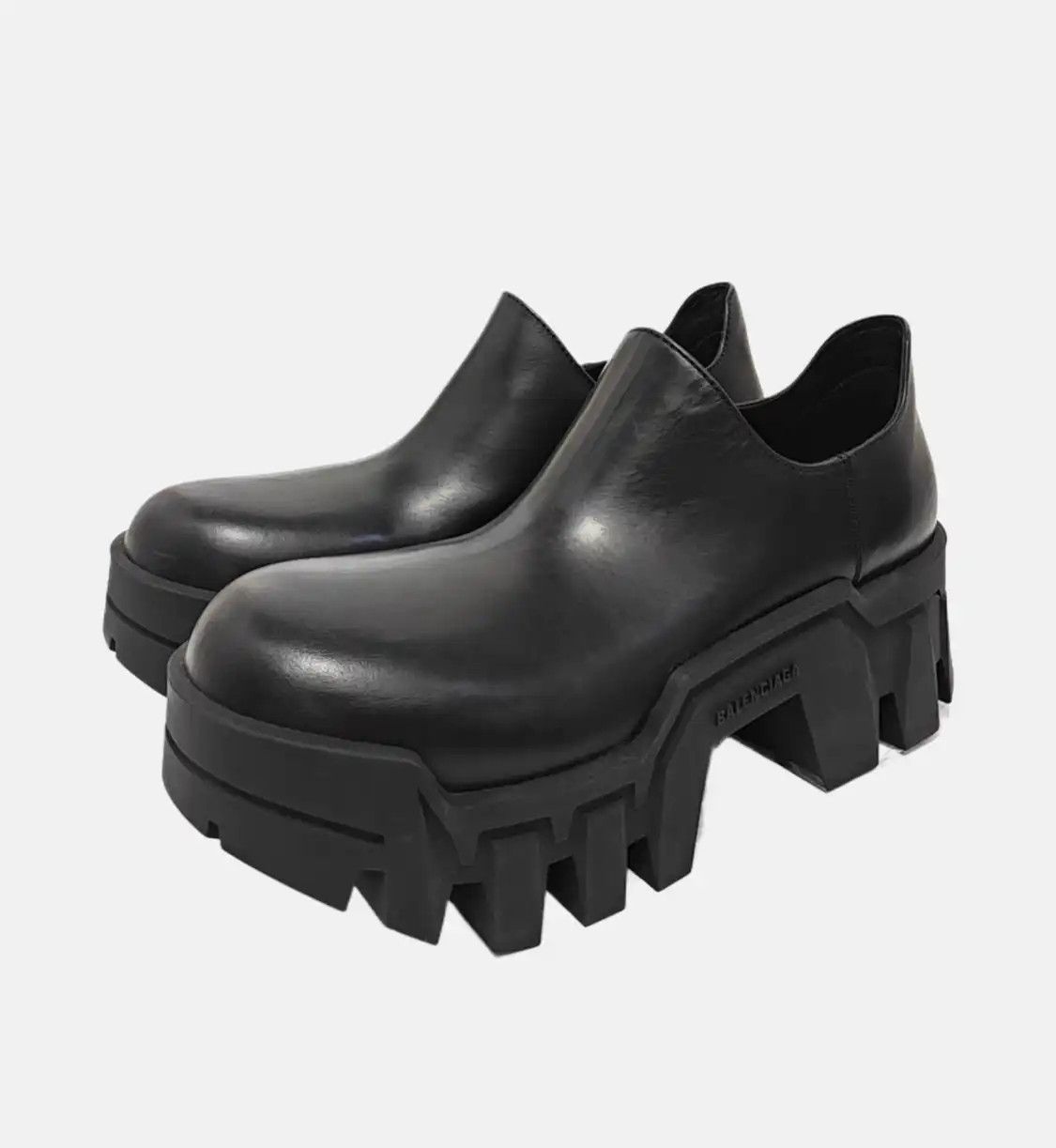 Balenciaga BALENCIAGA Spring,Autumn black leather Men's mid heel ankle boots 43 Size US 10 / EU 43 - 2 Thumbnail
