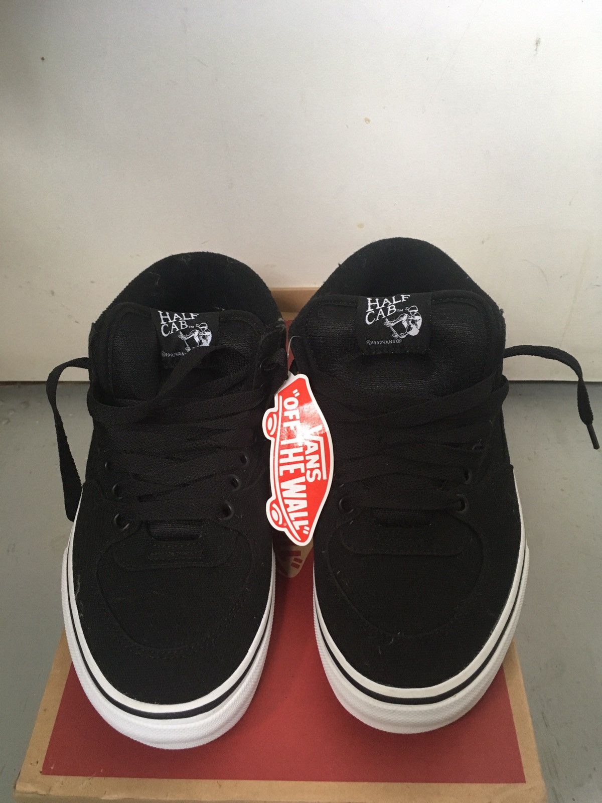 Vans Vans Half Cab Heavy Canvas Black White | Grailed