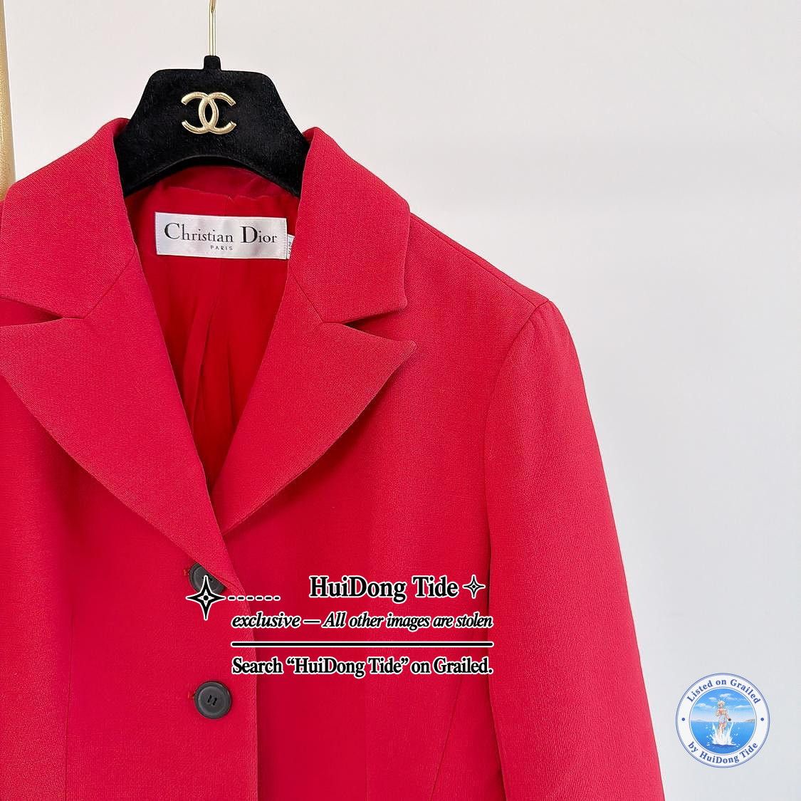 Dior Christian Dior Red Wool Silk Blend Blazer Size 38 Size S / US 4 / IT 40 - 6 Thumbnail