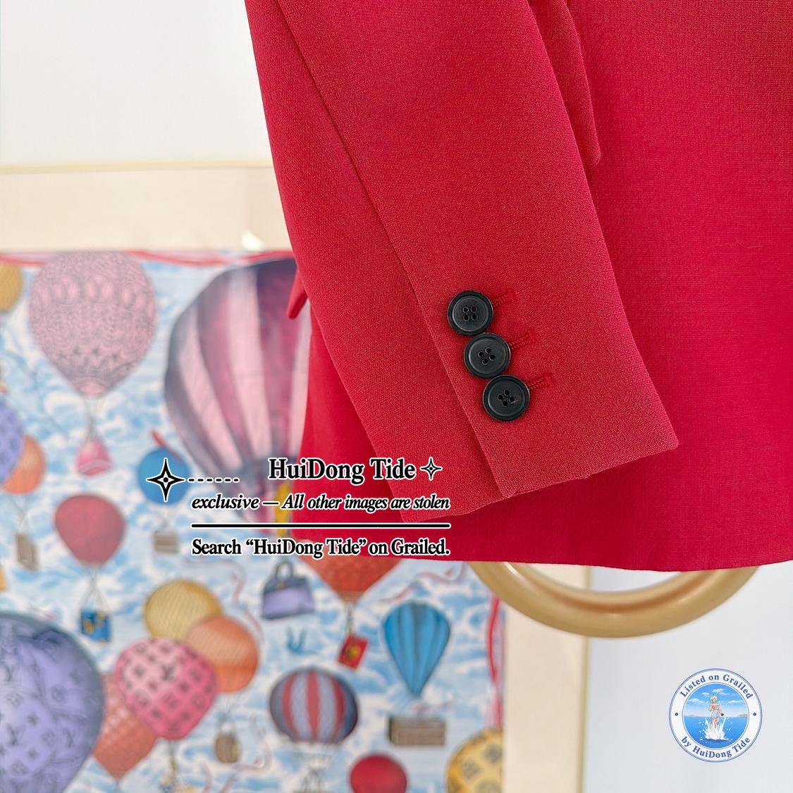 Dior Christian Dior Red Wool Silk Blend Blazer Size 38 Size S / US 4 / IT 40 - 9 Thumbnail