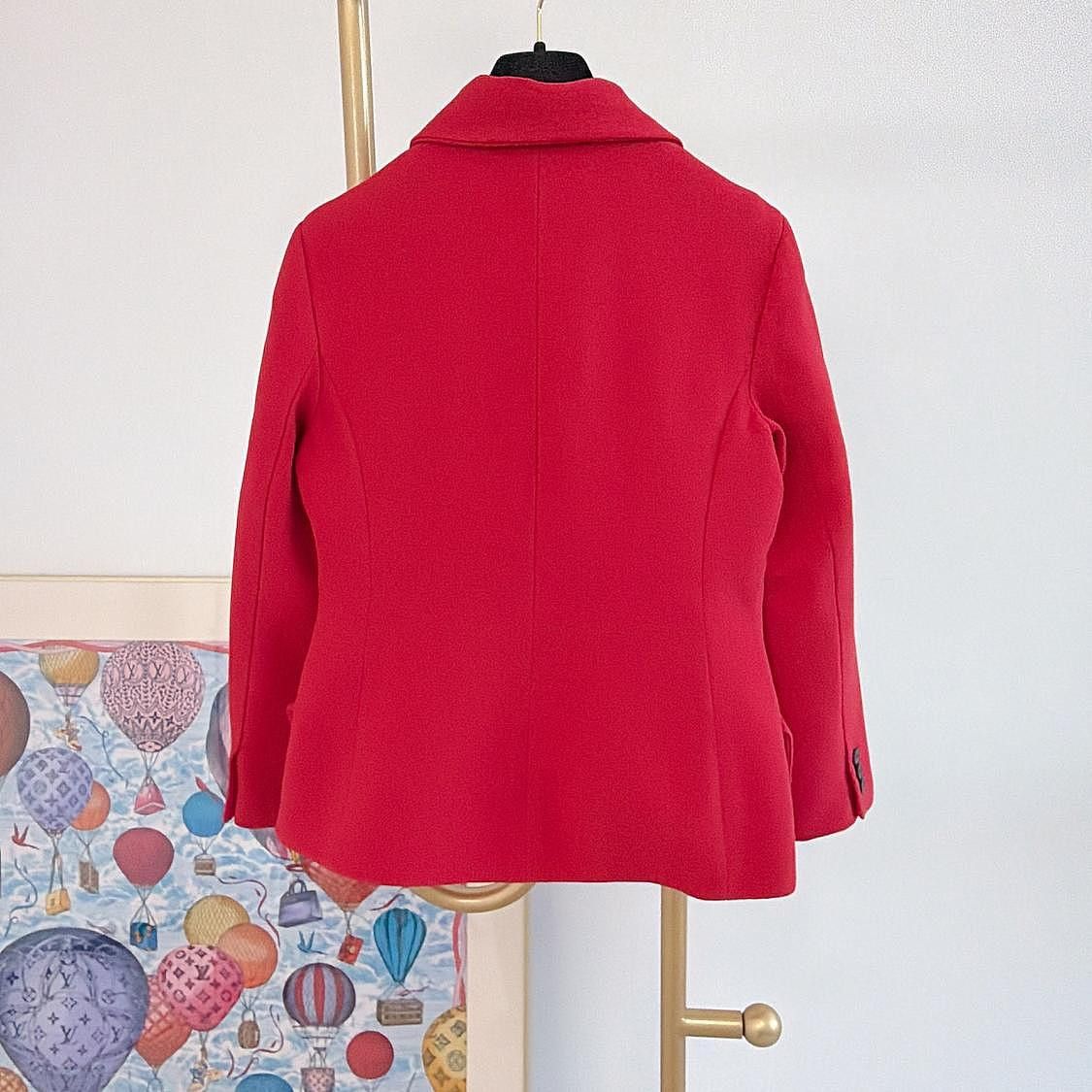 Dior Christian Dior Red Wool Silk Blend Blazer Size 38 Size S / US 4 / IT 40 - 3 Thumbnail