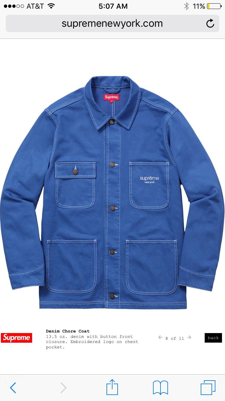 Supreme Denim Chore Coat | Grailed