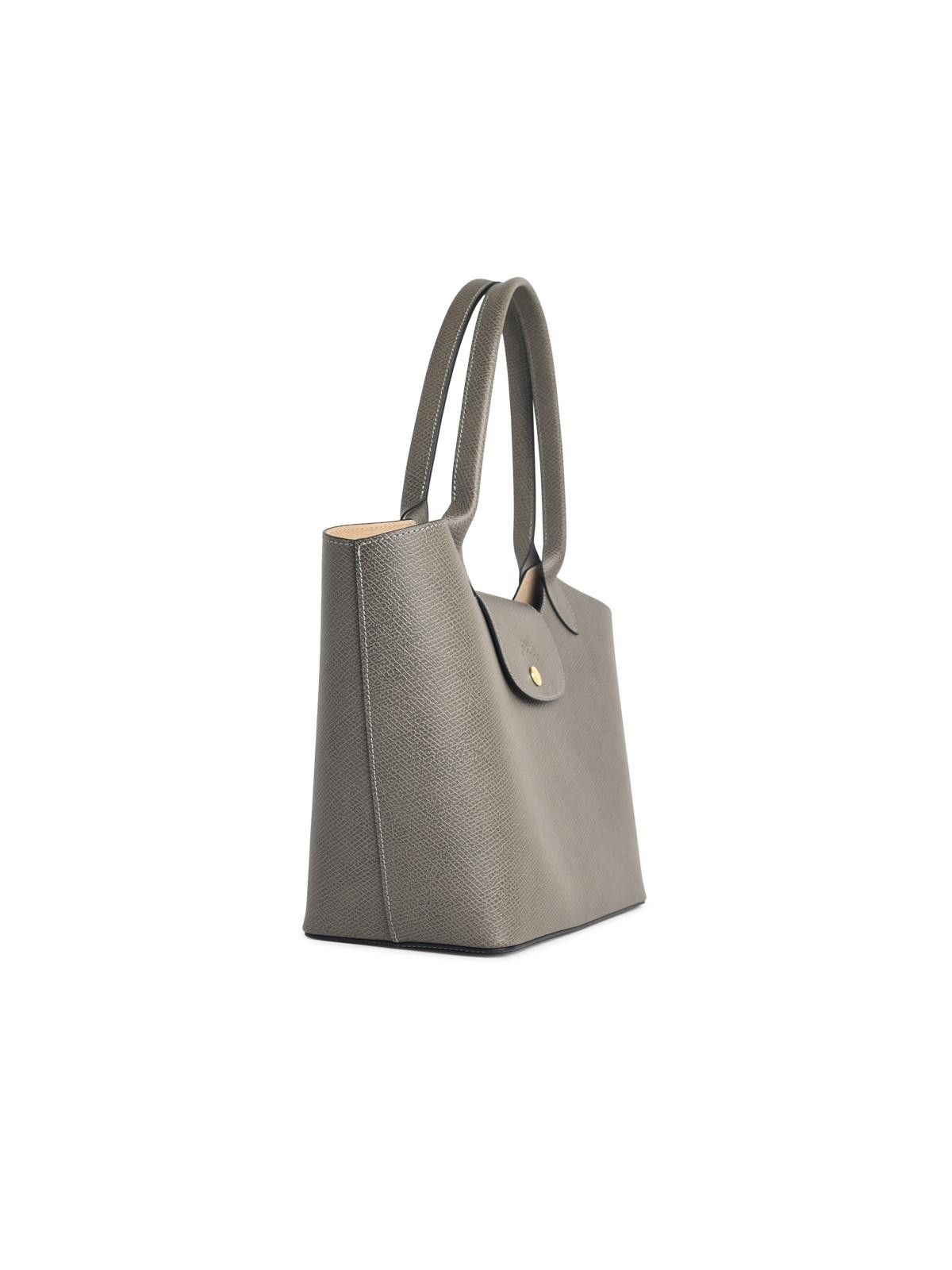 Longchamp LONGCHAMP L 'Épure' Shoulder Bag In Dove-Gray Leather Size ONE SIZE - 2 Thumbnail