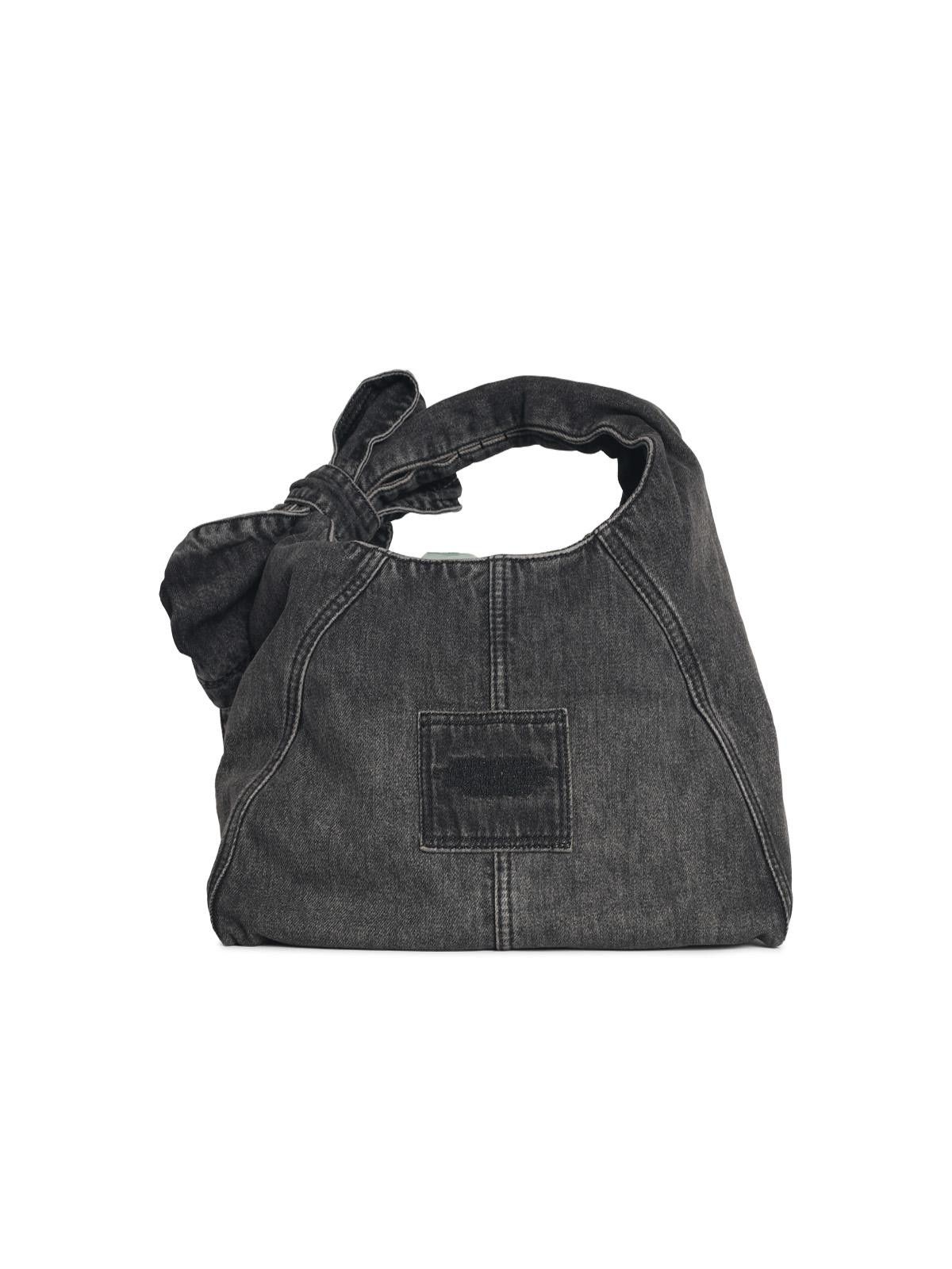 Marc Jacobs MARC JACOBS (THE) 'The Sack Bow' Washed Black Denim Bag Size ONE SIZE - 3 Thumbnail
