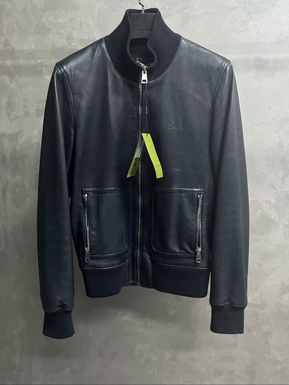 Gucci Gucci Leather Bomber Jacket Size 48 Size US M / EU 48-50 / 2 - 2 Thumbnail