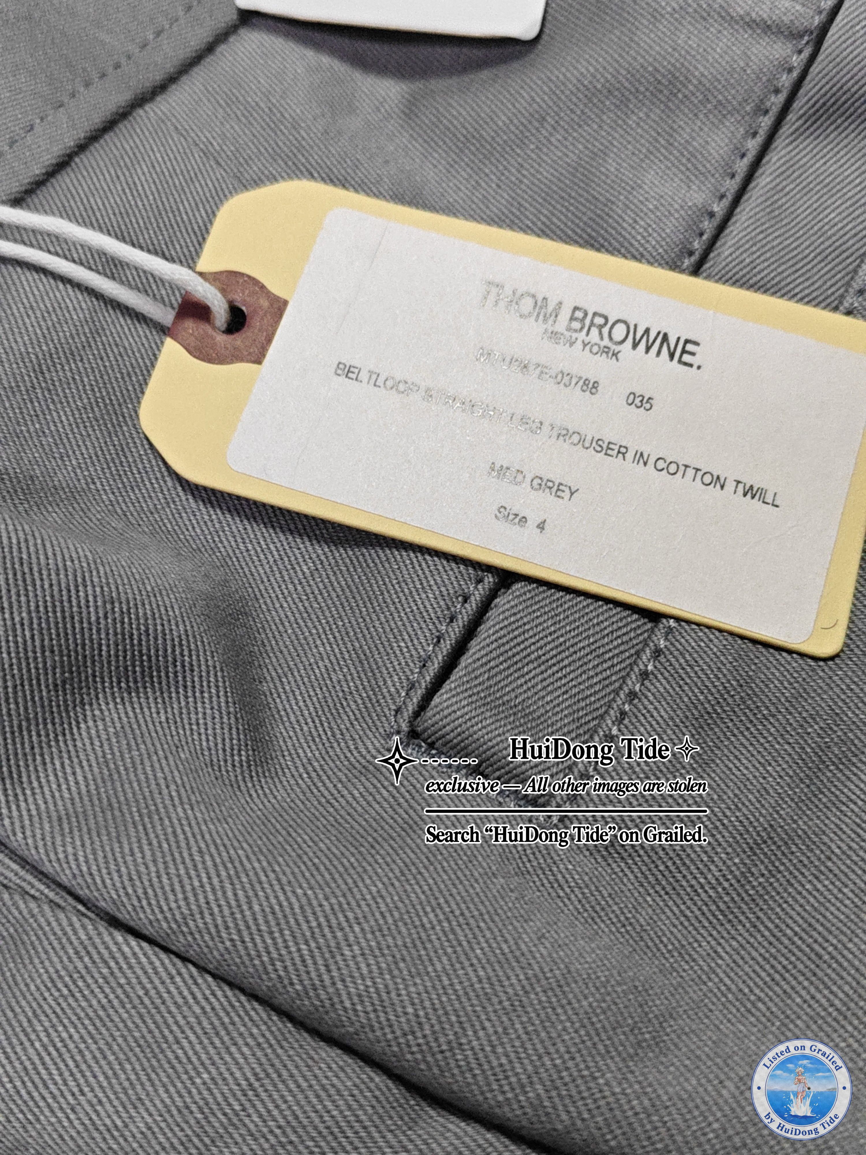 Thom Browne Thom Browne Cotton Twill Trousers Size 4 Size US 36 / EU 52 - 6 Thumbnail