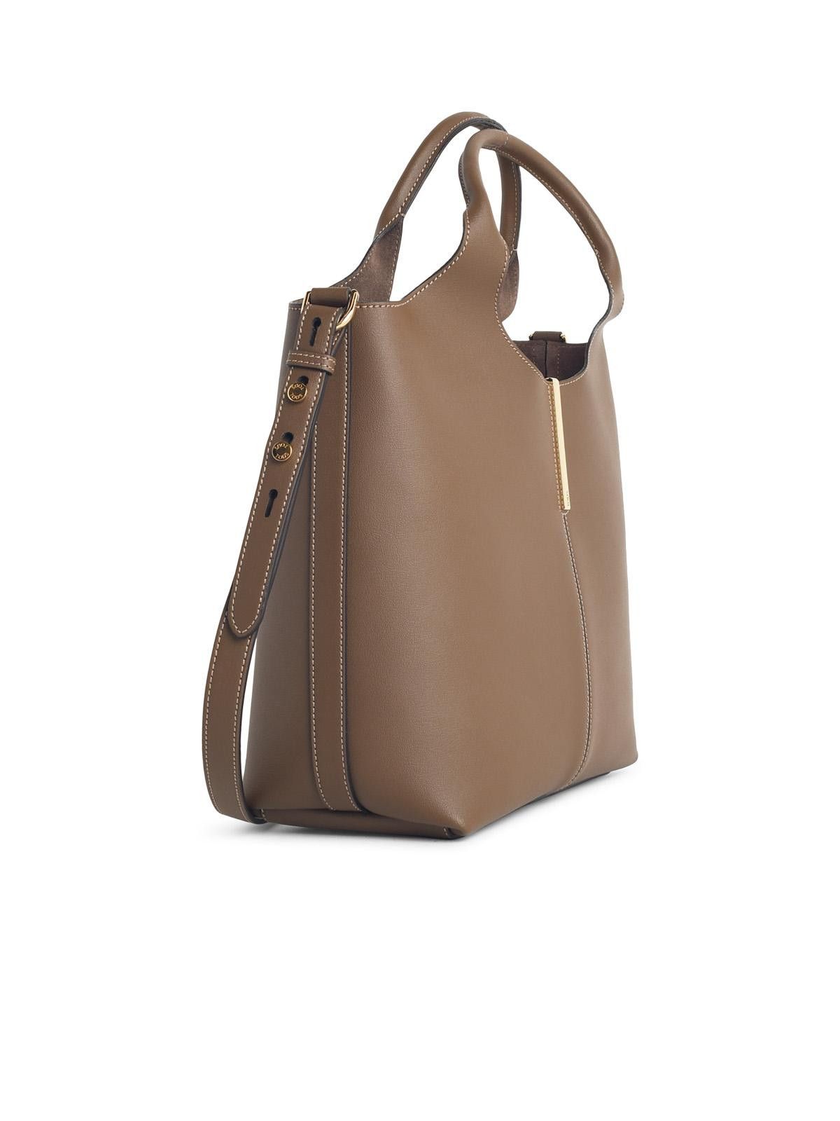 Tod's TOD'S 'Shopping Tote' Small Brown Leather Bag Size ONE SIZE - 2 Thumbnail