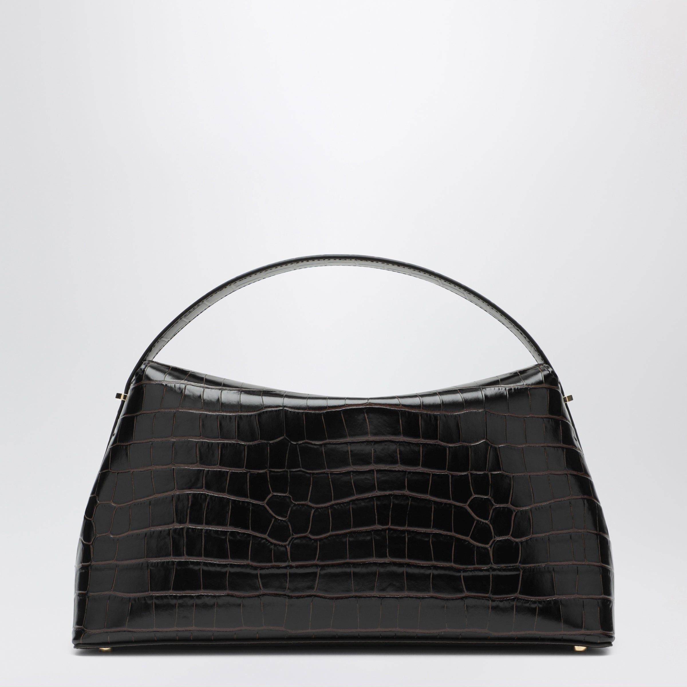 Toteme Toteme Everyday Bag In Dark Brown Crocodile-Embossed Leather Size ONE SIZE - 2 Thumbnail