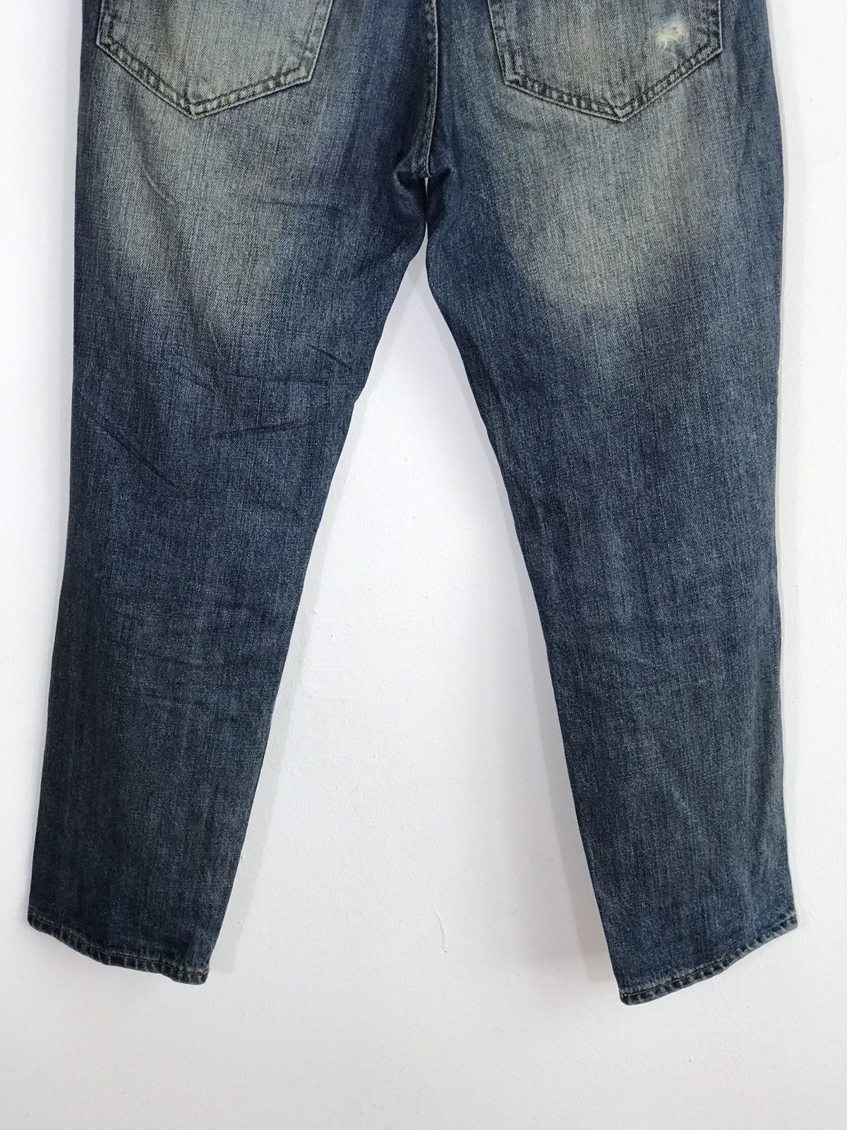 Japanese Brand Majestic Legion Distressed Rips Faded Skinny Jeans Size US 31 - 6 Thumbnail