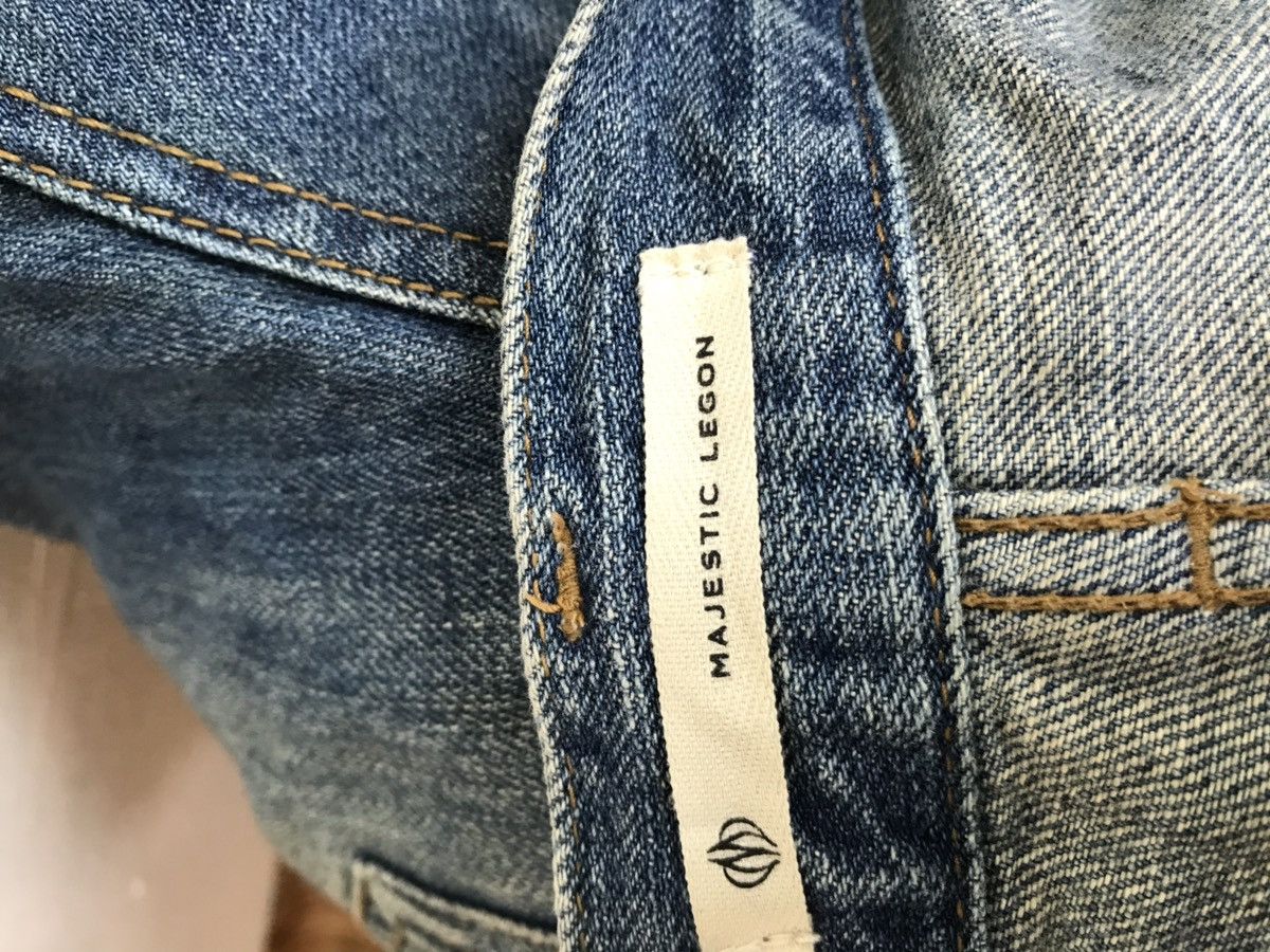 Japanese Brand Majestic Legion Distressed Rips Faded Skinny Jeans Size US 31 - 11 Thumbnail