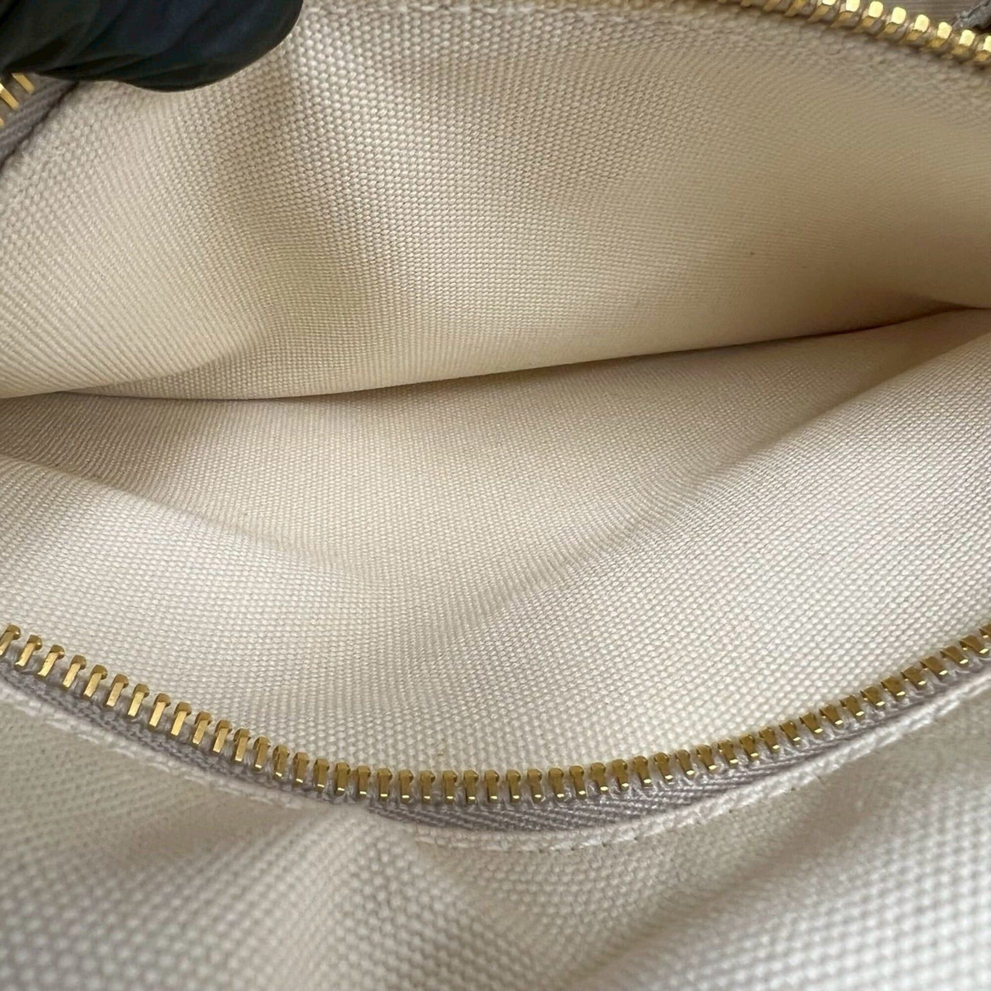 Prada PRADA Canapa Triangle Logo Hardware Printed Canvas Tote Bag Boston Brown Ivory 52405 Size ONE SIZE - 10 Thumbnail