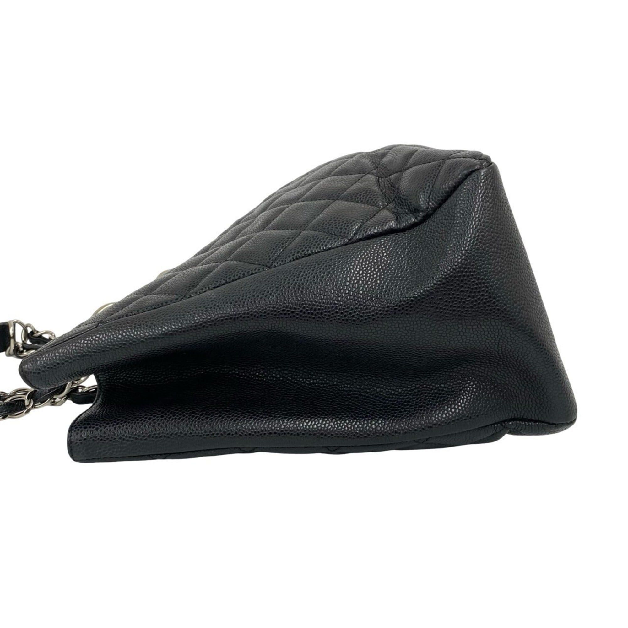 Chanel CHANEL Matelassé Coco Mark Caviar Leather Chain Tote Bag Black 62270 Size ONE SIZE - 5 Thumbnail