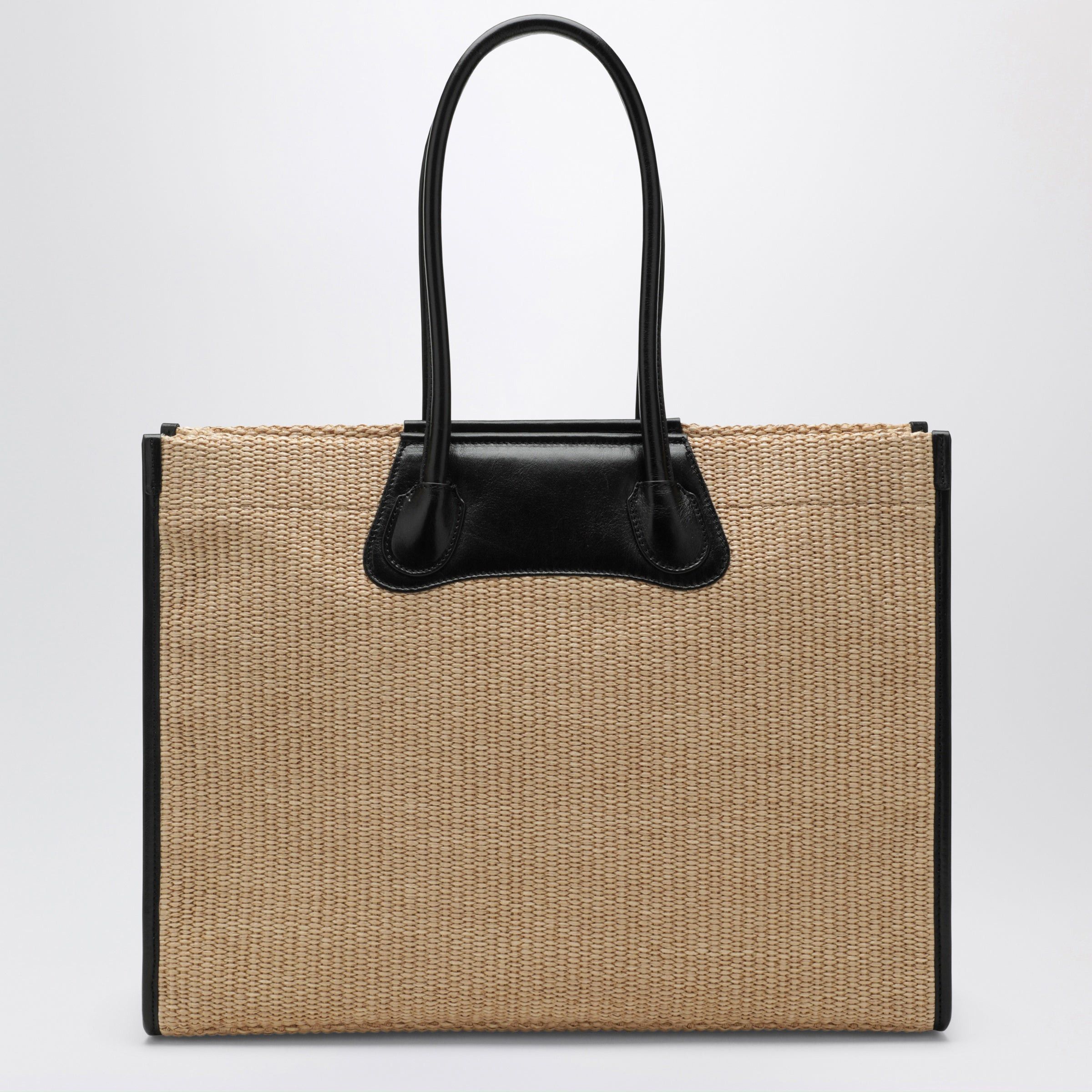 Vivienne Westwood Vivienne Westwood Troy Tote Bag In Raffia-Effect Fabric, Natural Size ONE SIZE - 2 Thumbnail