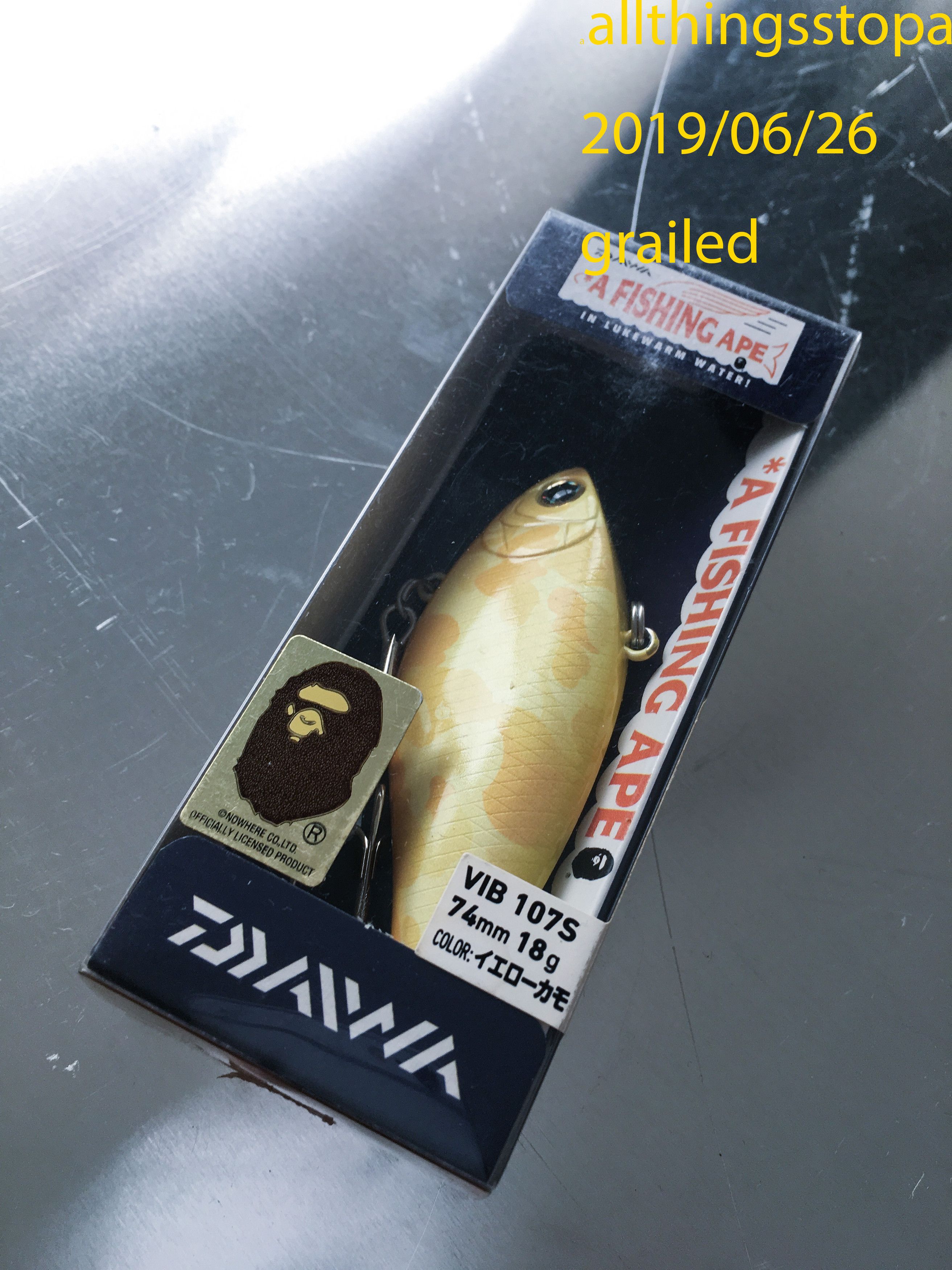 DAIWA A FISHING APE VIB 107S YELLOW CAMO color NIP !! BAPE