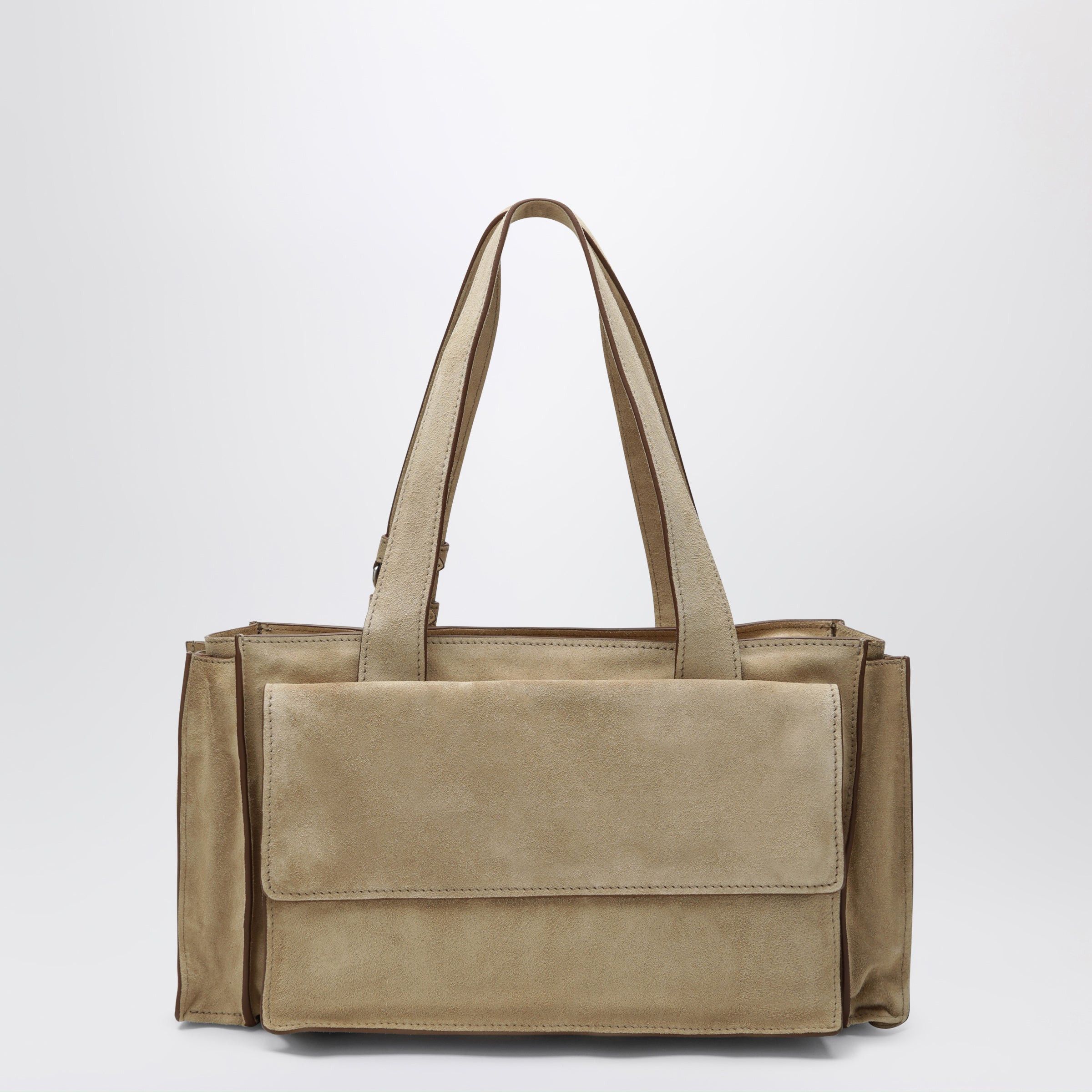 Miu Miu Miu Miu Ecru Suede Utilitaire Satchel Size ONE SIZE - 2 Thumbnail