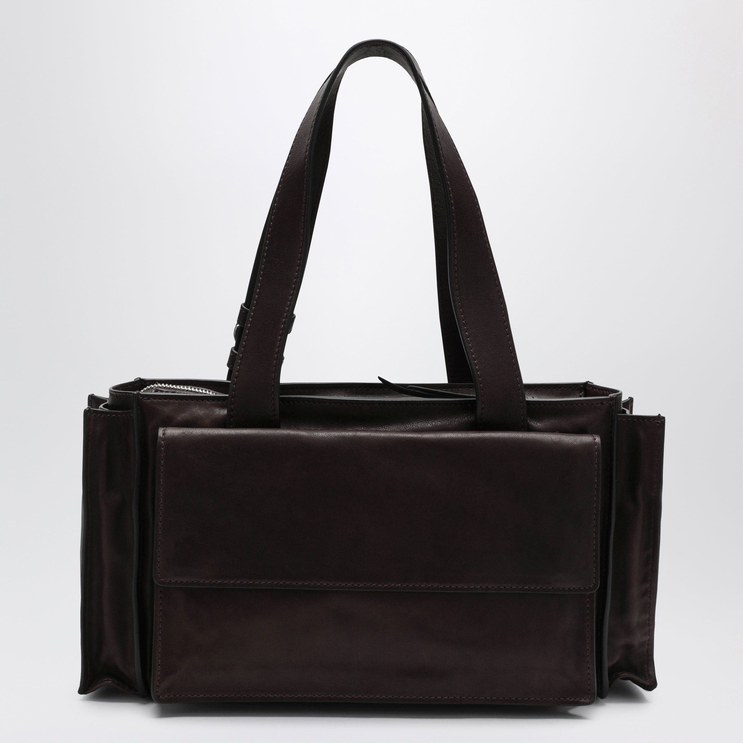 Miu Miu Miu Miu Utilitaire Shopping Bag In Antique-Effect Lambskin, Burnt Size ONE SIZE - 2 Thumbnail