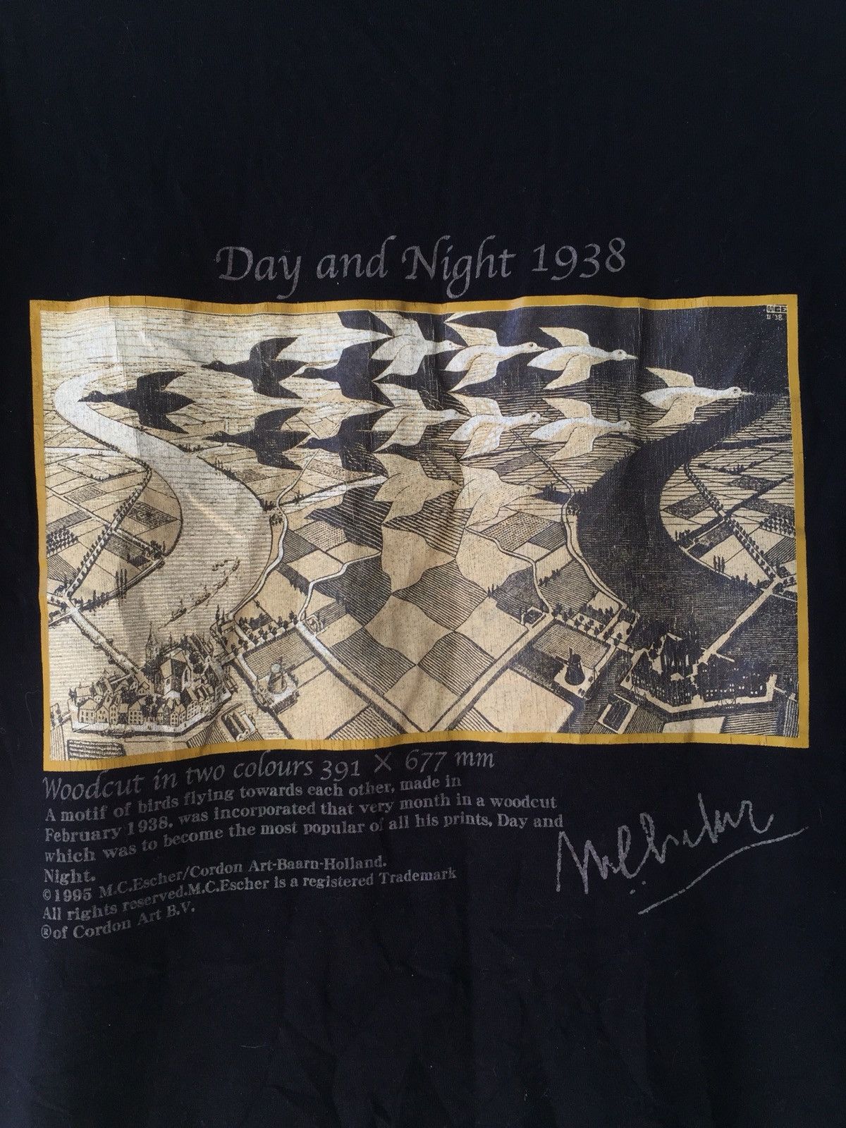 Arts & Science × Vintage Vtg M.C.Escher Cordon Art Baaro Holland Inspiration Design Size US L / EU 52-54 / 3 - 5 Thumbnail