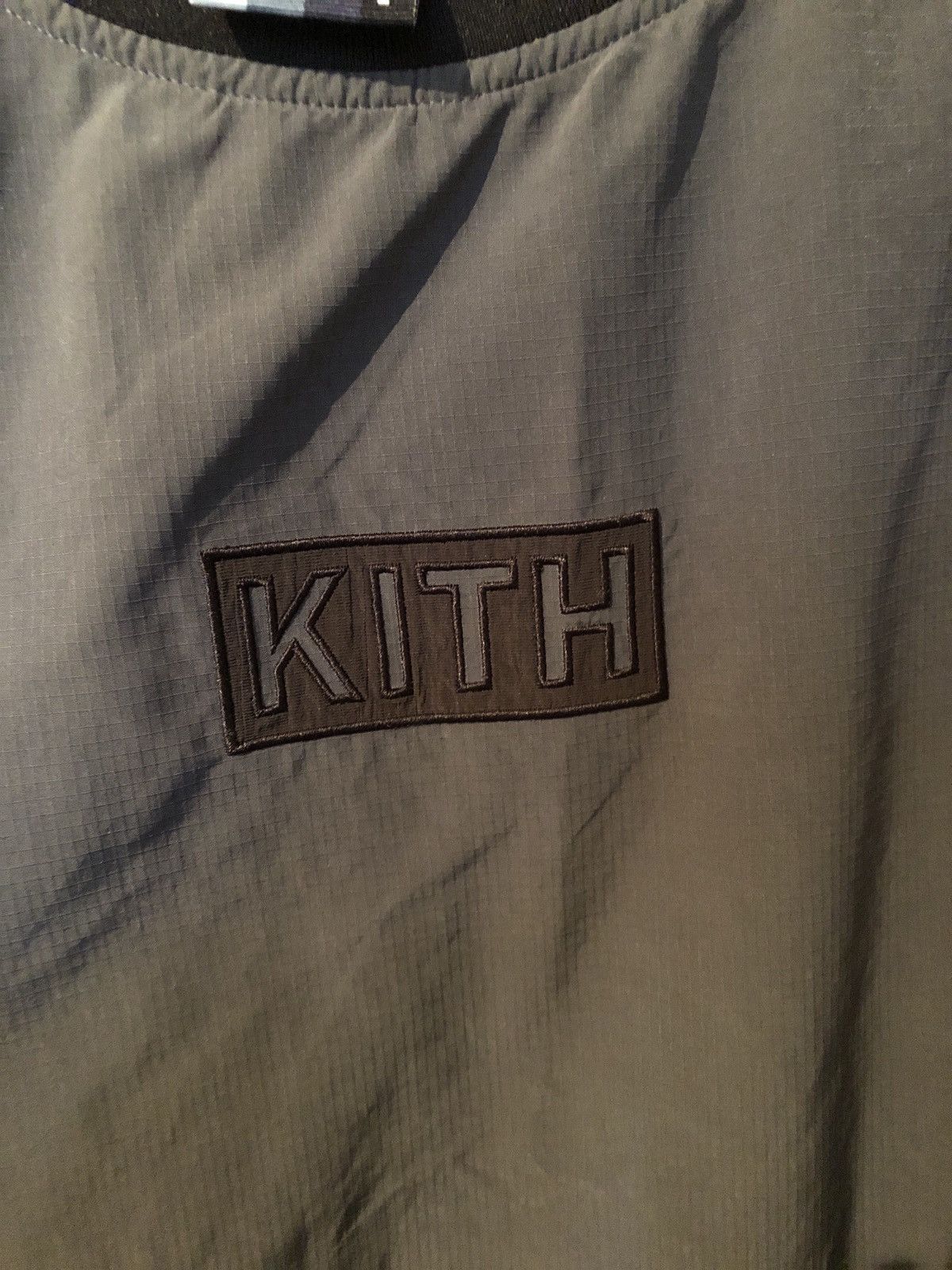 Kith KITH L/S NYLON RIPSTOP JOHNSON CREWNECK - EBONY | Grailed 