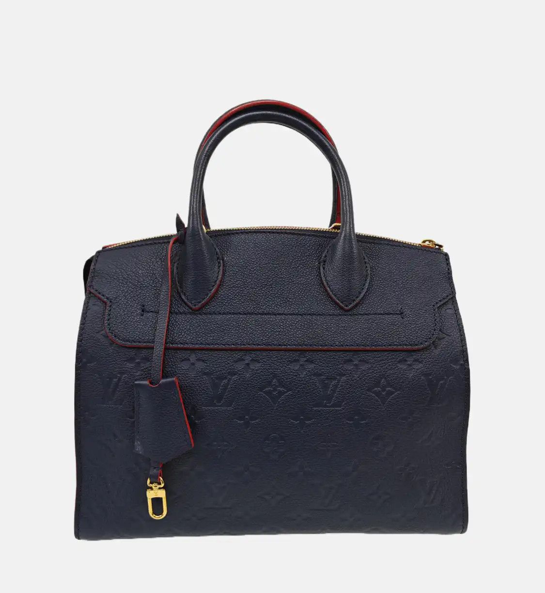 Louis Vuitton LOUIS VUITTON PONNEUF Medium dark bluecowhide leather monogram embossed handbag Size ONE SIZE - 5 Thumbnail