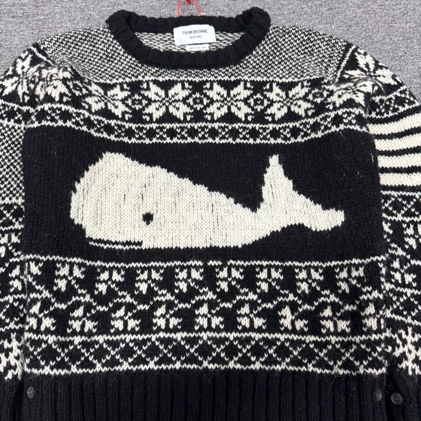 Thom Browne Thom Browne Fair Isle Whale Knit Sweater Size US S / EU 44-46 / 1 - 5 Thumbnail