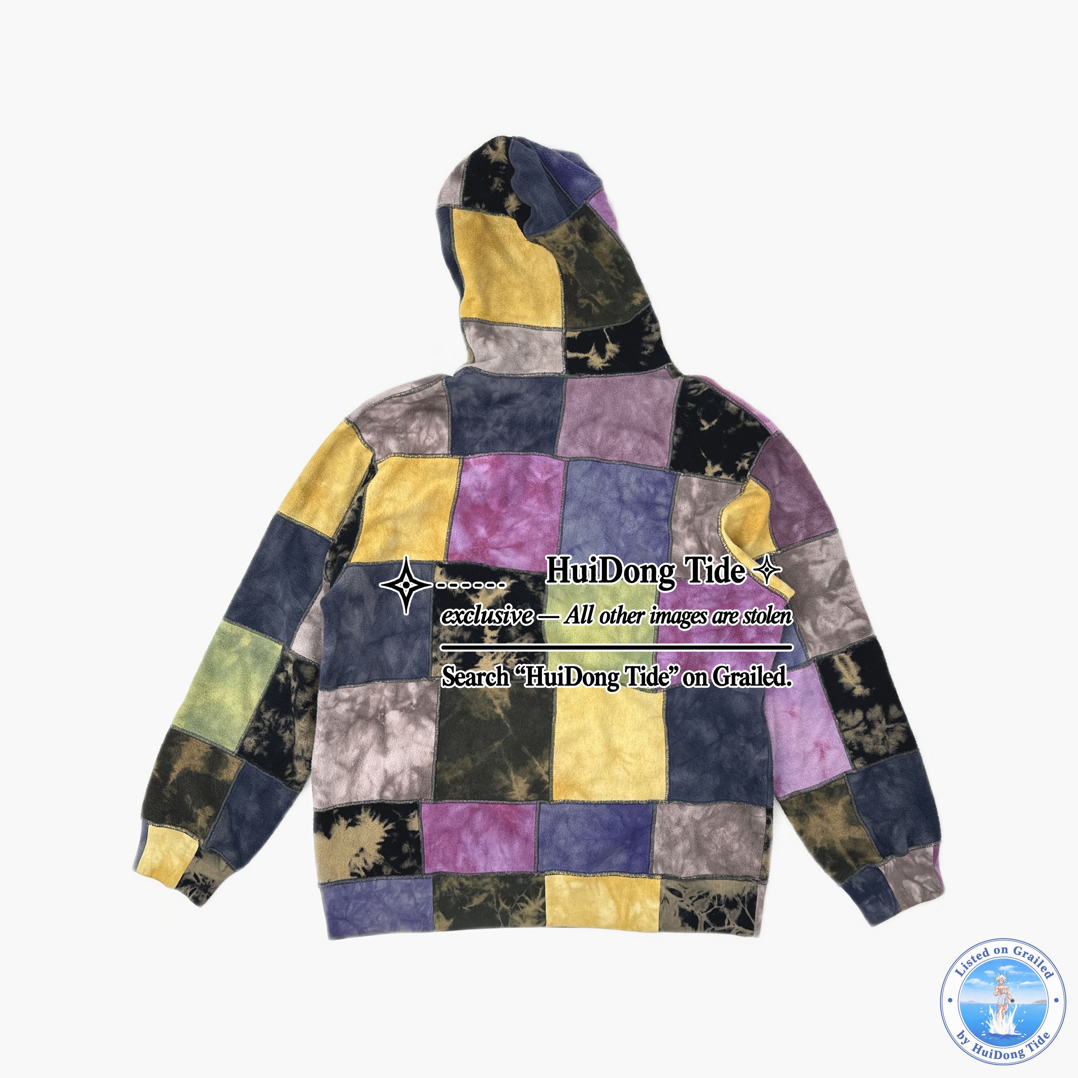 Supreme Patchwork Tie Dye Hoodie Size XL