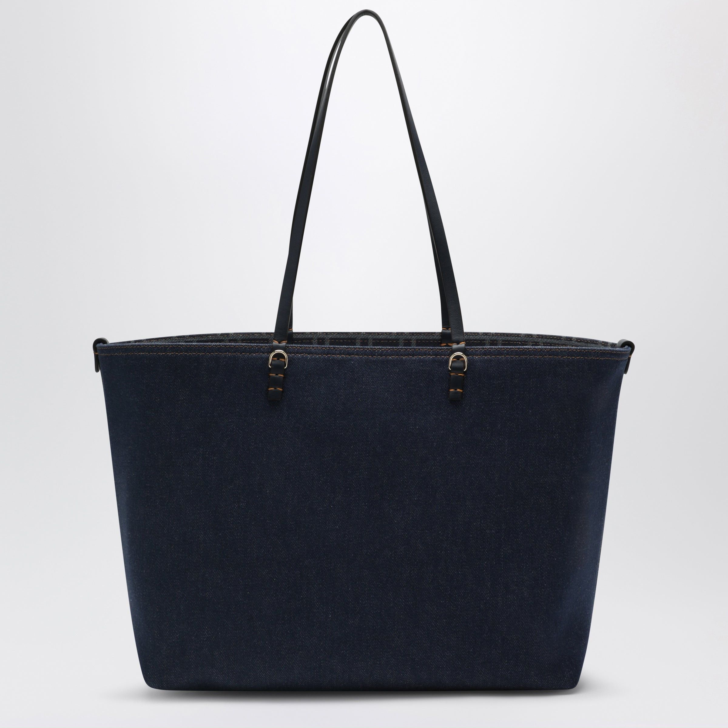 Fendi Fendi Roll Medium Reversible Shopping Bag In Denim Size ONE SIZE - 2 Thumbnail