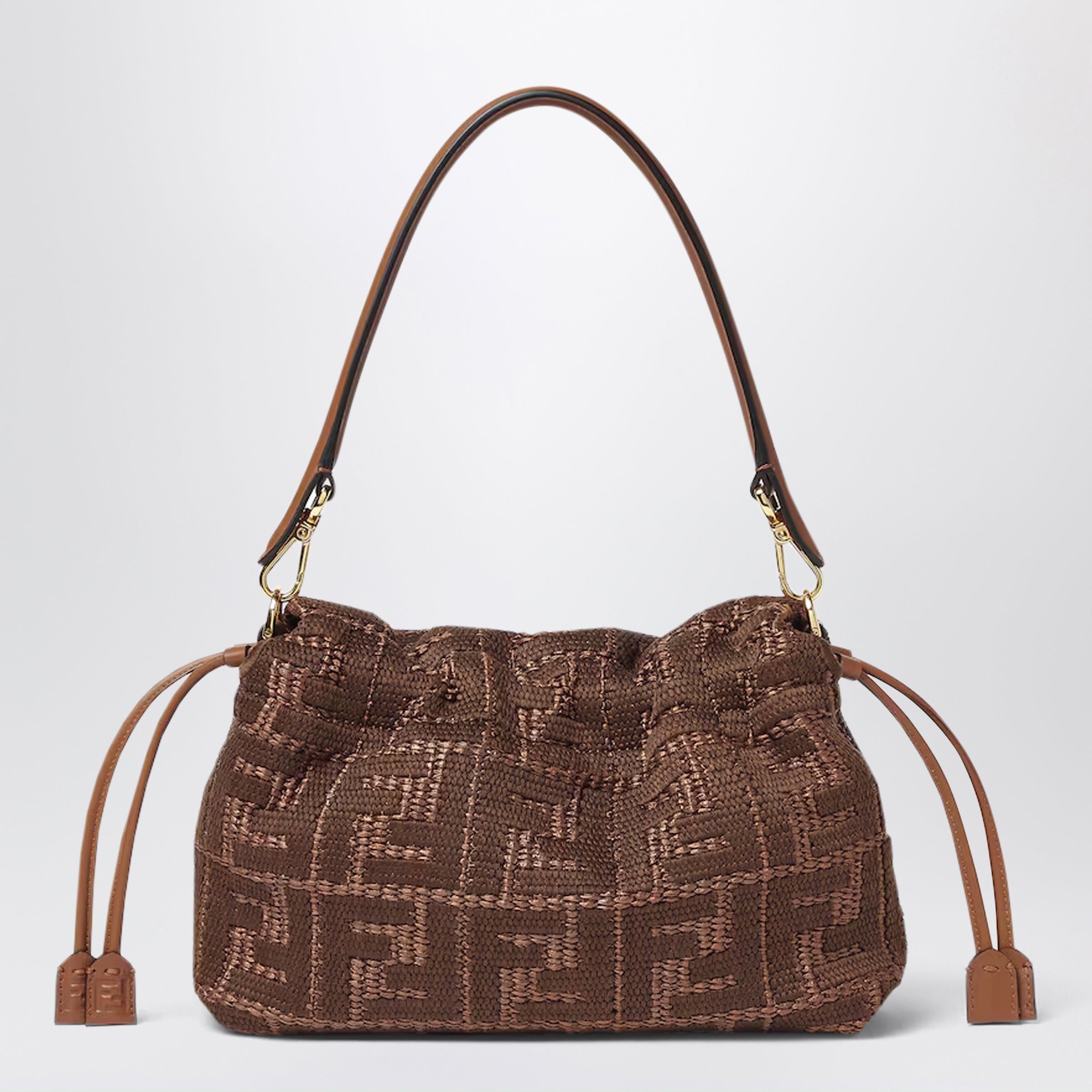 Fendi Fendi Medium Baguette Mumsâ€ Bag In Woven Raffia With Ff Sellier Embroidery Size ONE SIZE - 2 Thumbnail
