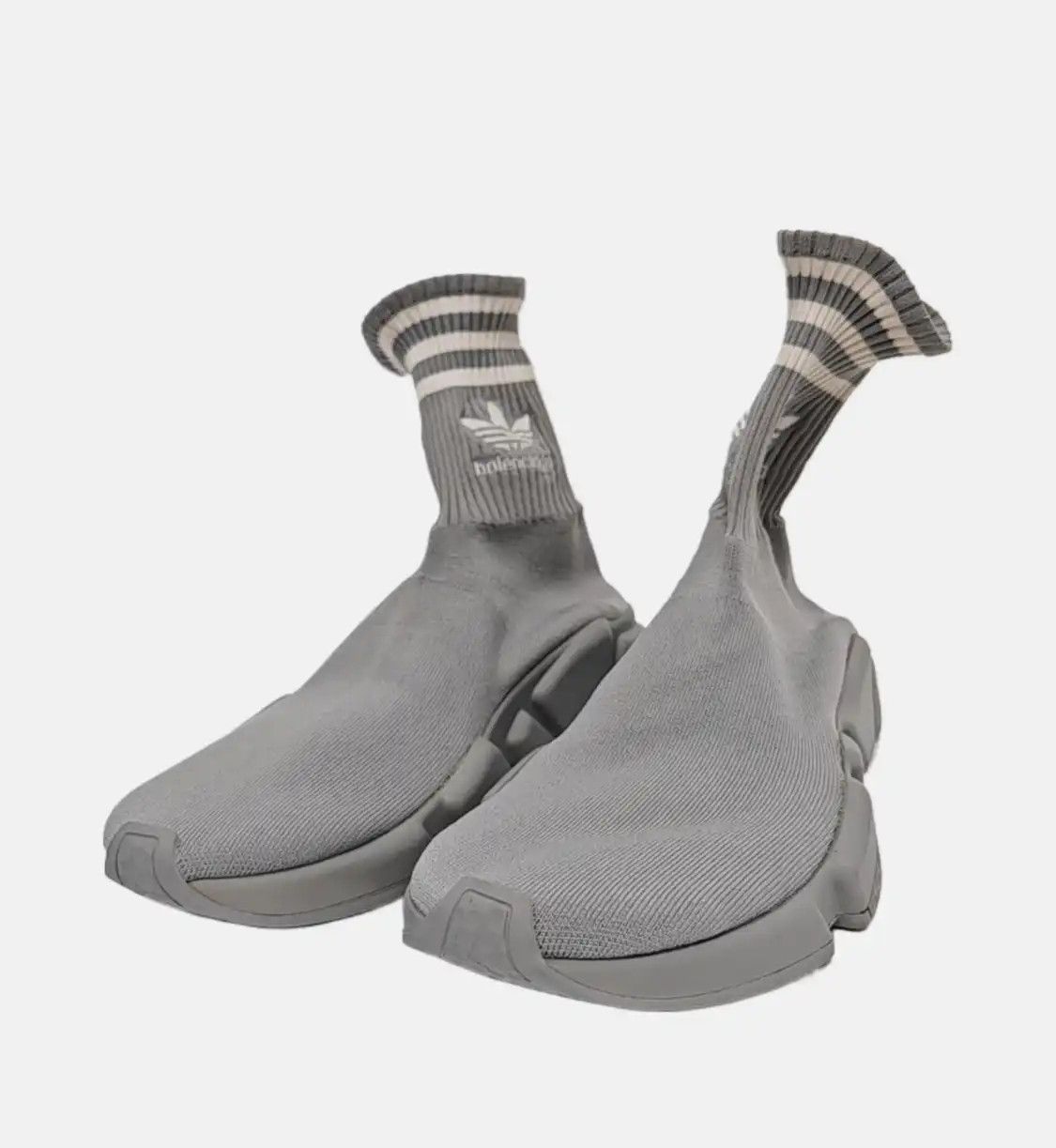 Balenciaga BALENCIAGA Spring/Autumn grey fabric Men's low-top ankle boots 40 Size US 7 / EU 40 - 2 Thumbnail