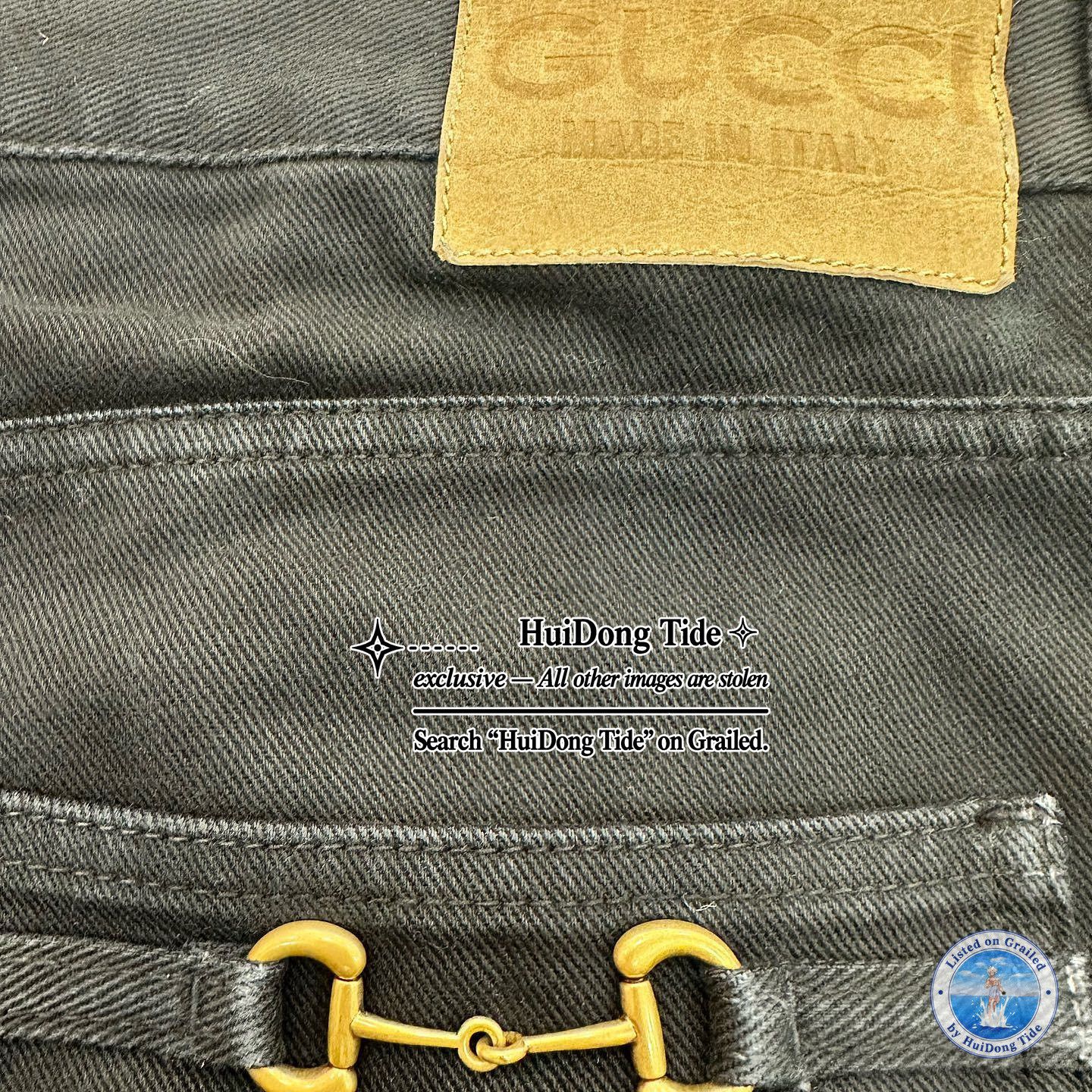 Gucci Horsebit Black Denim Trousers Size 36