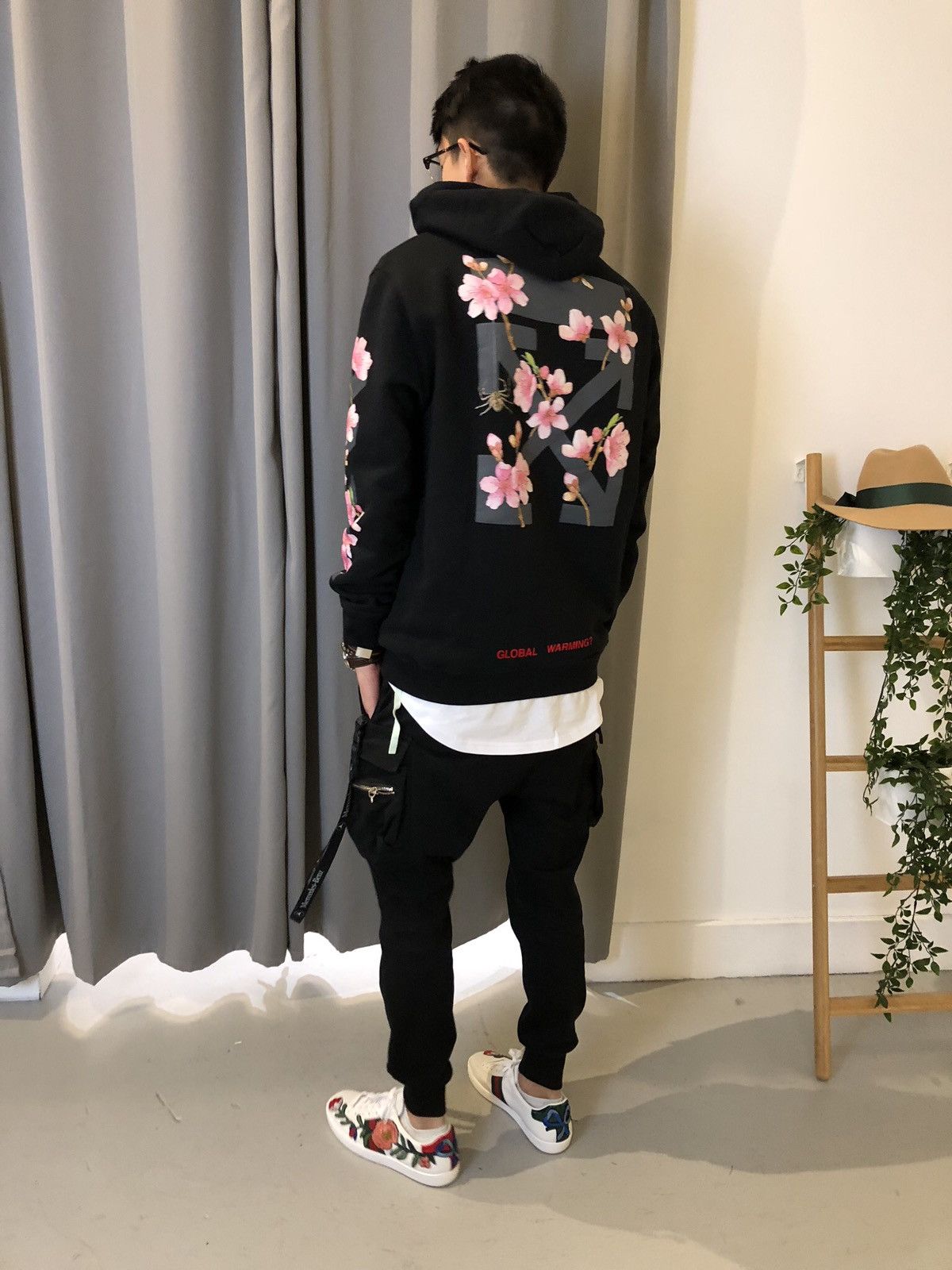 Cherry blossom off white hoodie sale