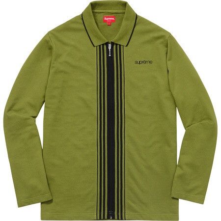 Supreme Vertical Zip-Up L/S Polo | Grailed