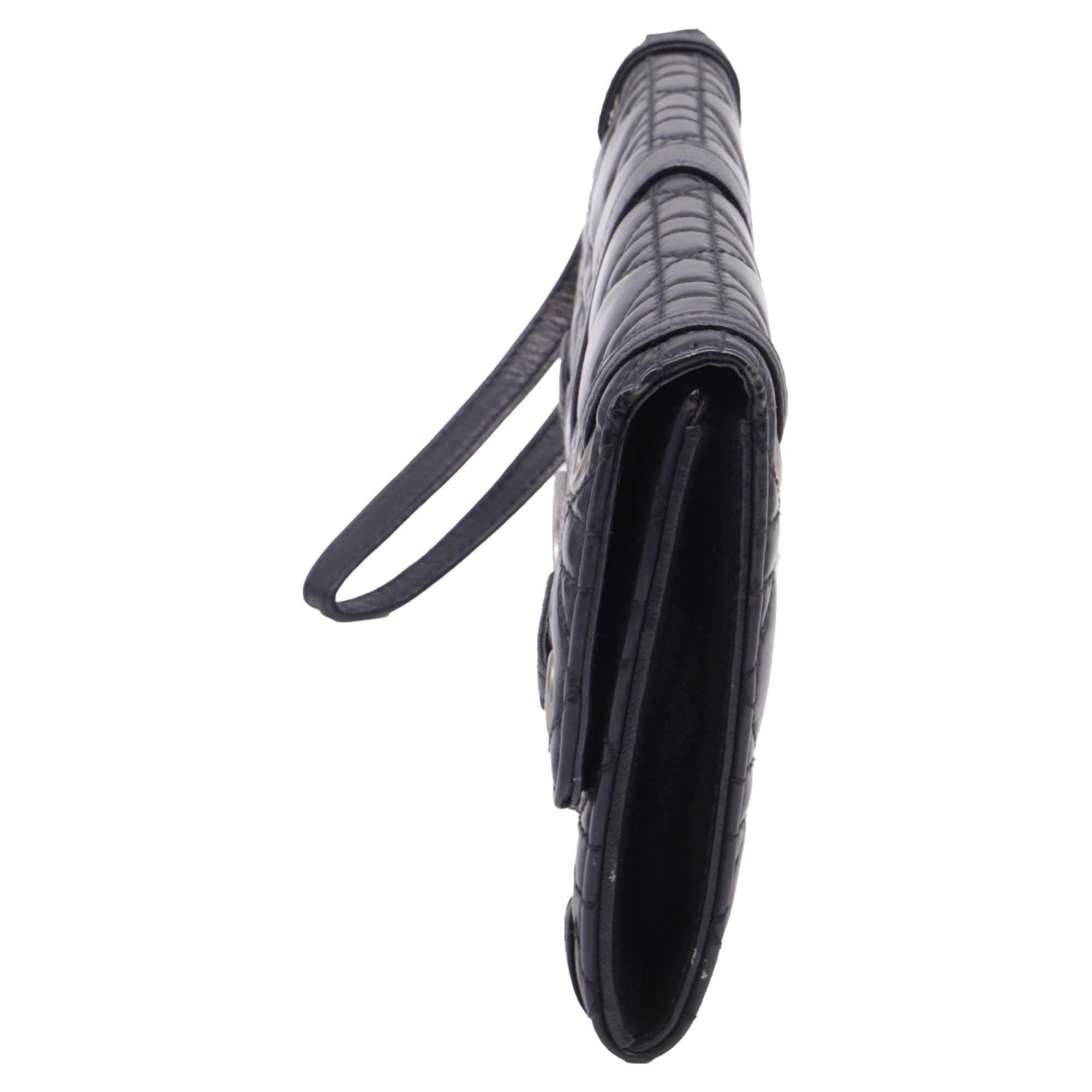 Dior Dior Lady Dragonne Cannage Clutch Bag in Black Leather Size ONE SIZE - 5 Thumbnail