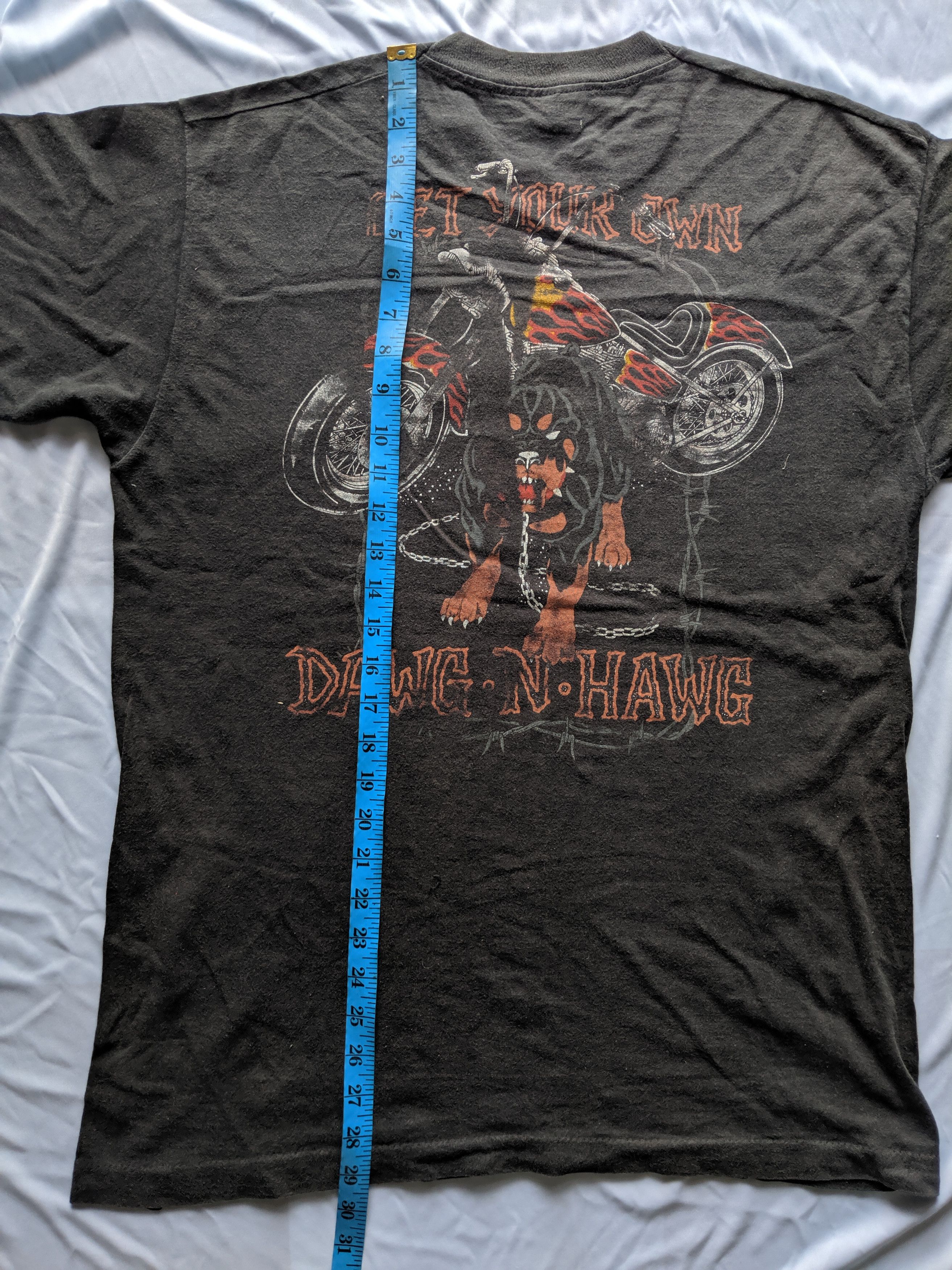 Harley Davidson × Vintage Vintage 80s Dawg and hawg motocycle like harley davidson big print bothside trully vintage collector item Size US L / EU 52-54 / 3 - 6 Thumbnail