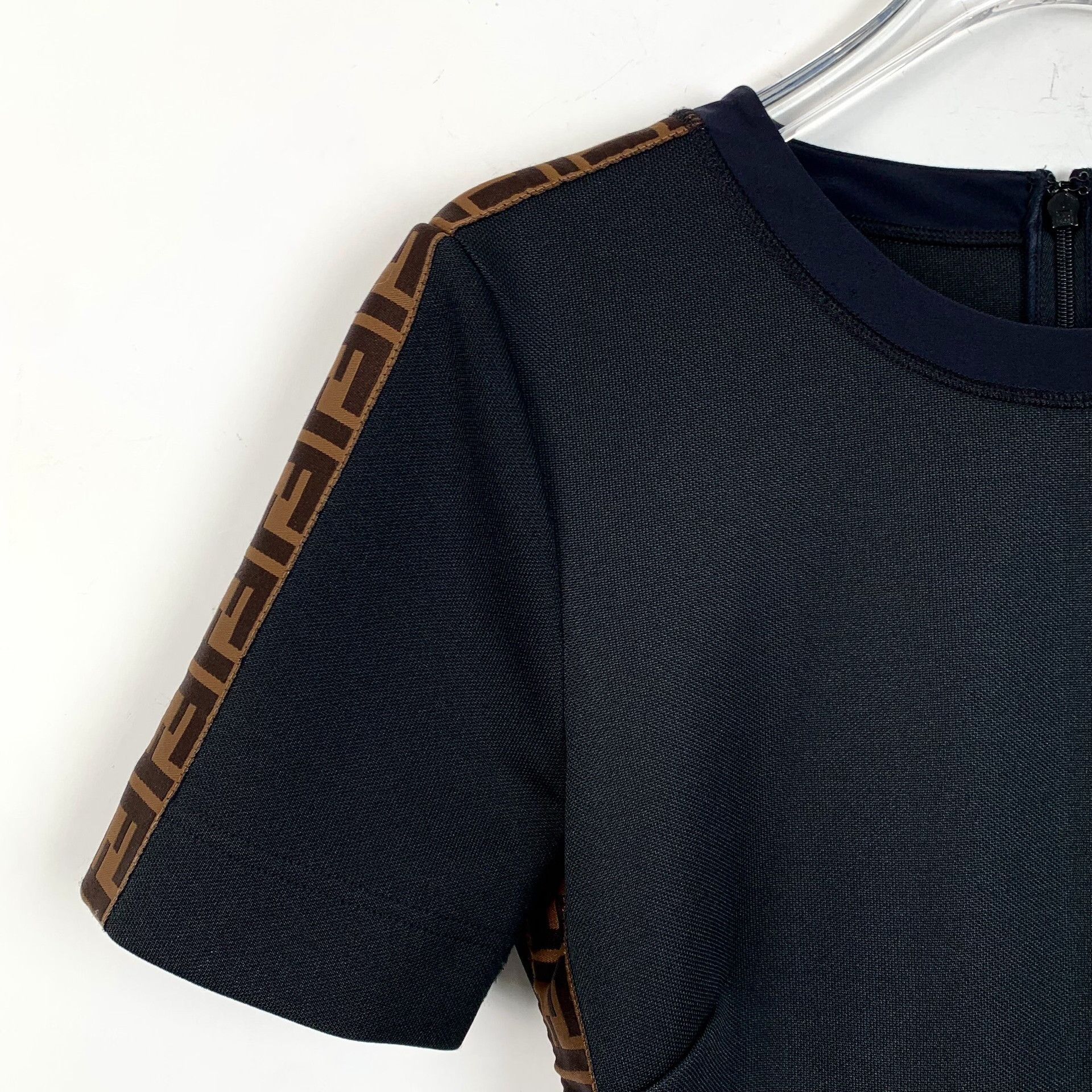 Fendi Fendi Black Side Logo Print Crewneck Dress Size S / US 4 / IT 40 - 3 Thumbnail