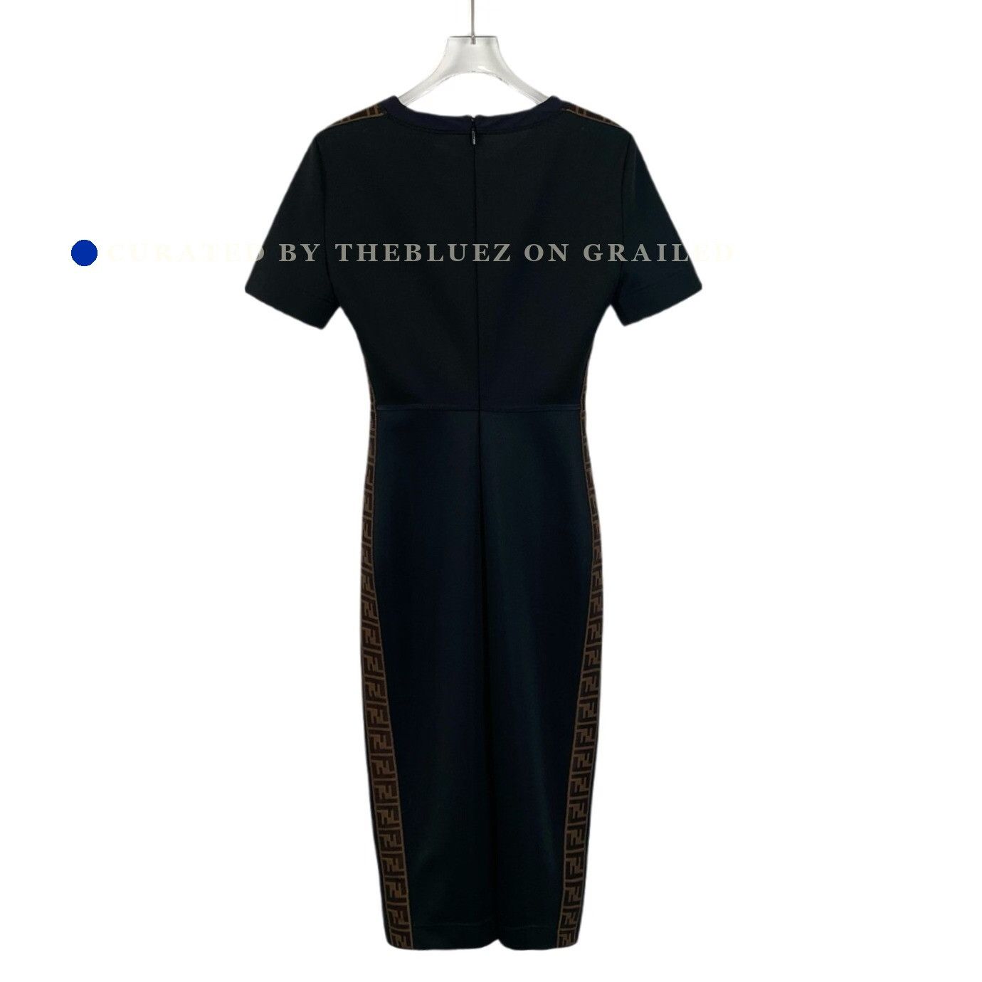 Fendi Fendi Black Side Logo Print Crewneck Dress Size S / US 4 / IT 40 - 2 Thumbnail