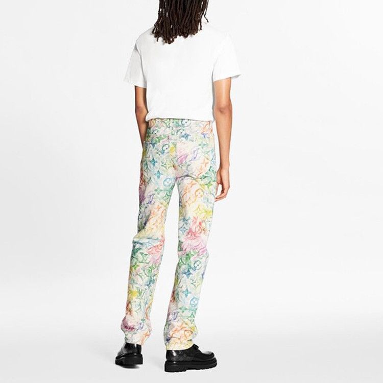 Louis Vuitton Louis Vuitton Watercolor Monogram Denim Jeans Size 31 Size US 31 - 8 Thumbnail