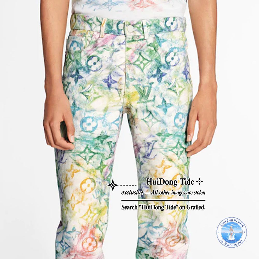 Louis Vuitton Louis Vuitton Watercolor Monogram Denim Jeans Size 31 Size US 31 - 9 Thumbnail