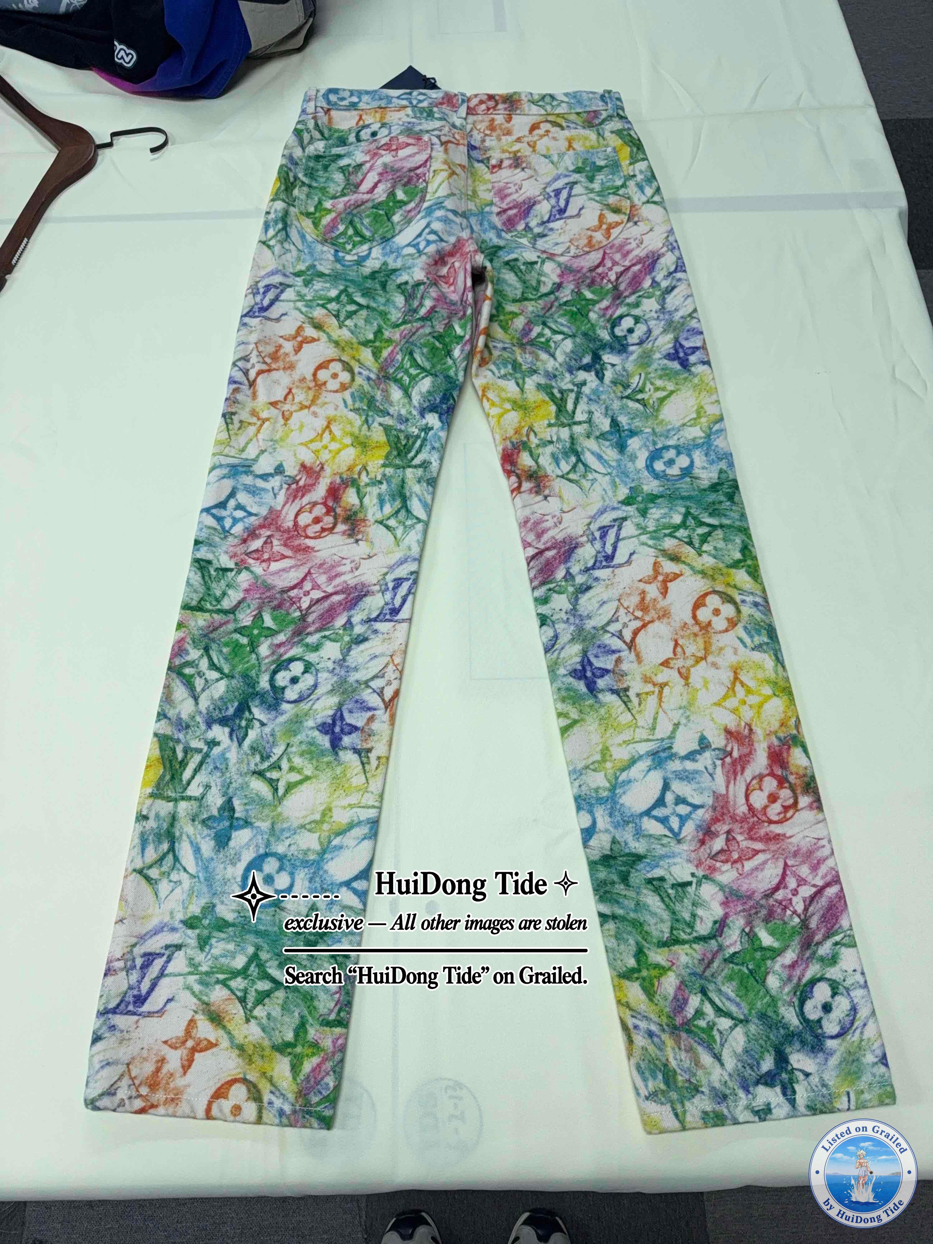 Louis Vuitton Louis Vuitton Watercolor Monogram Denim Jeans Size 31 Size US 31 - 3 Thumbnail