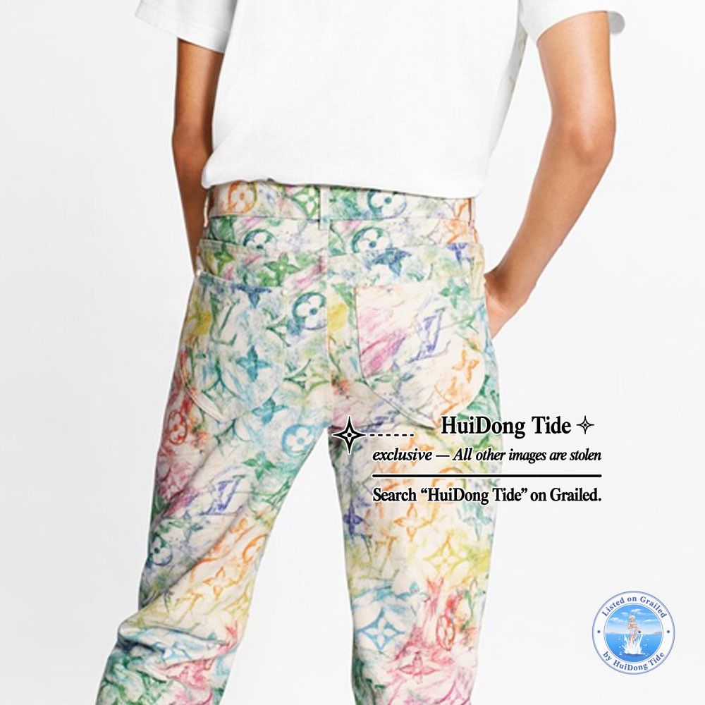Louis Vuitton Louis Vuitton Watercolor Monogram Denim Jeans Size 31 Size US 31 - 10 Thumbnail
