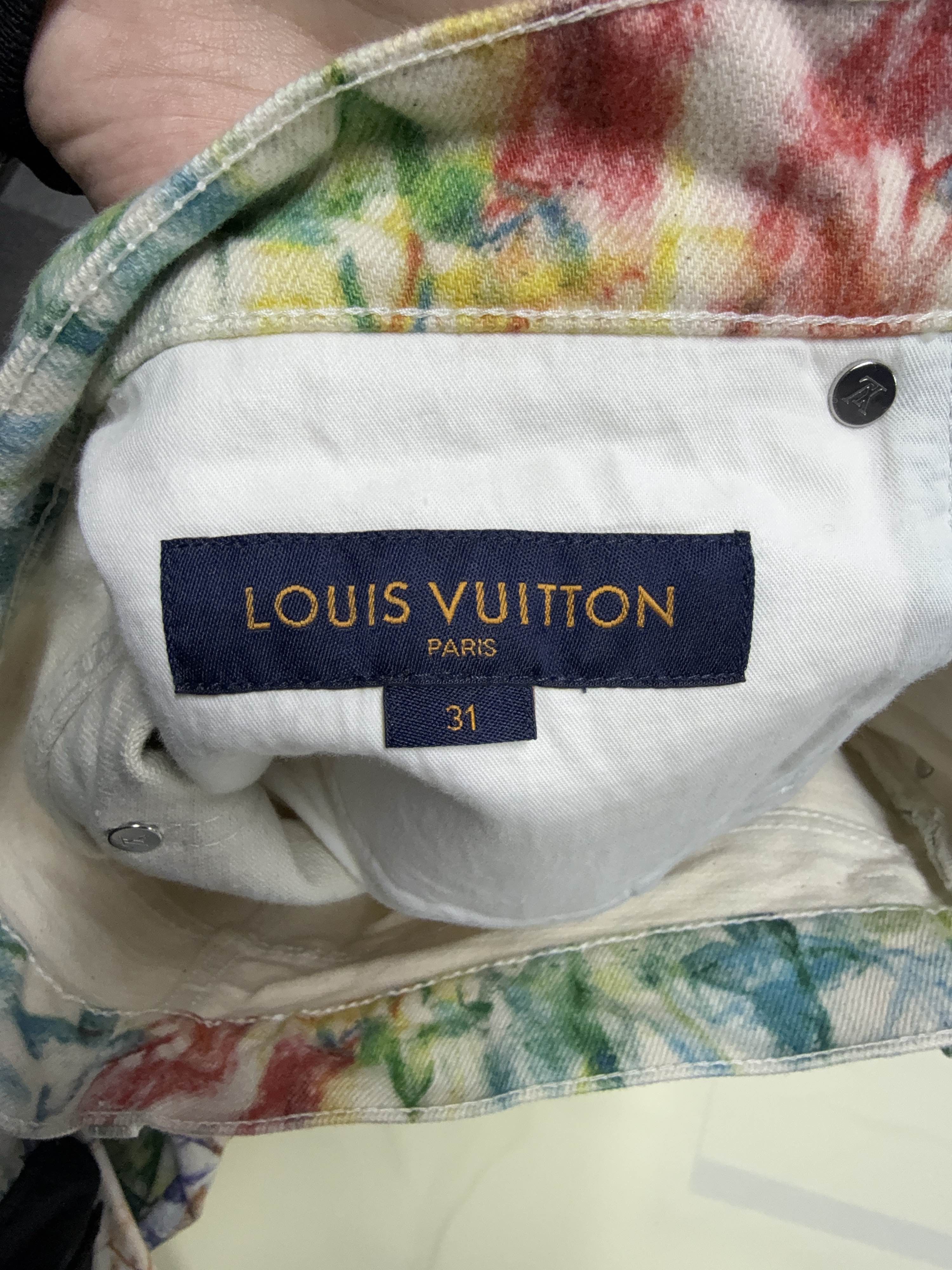 Louis Vuitton Louis Vuitton Watercolor Monogram Denim Jeans Size 31 Size US 31 - 4 Thumbnail