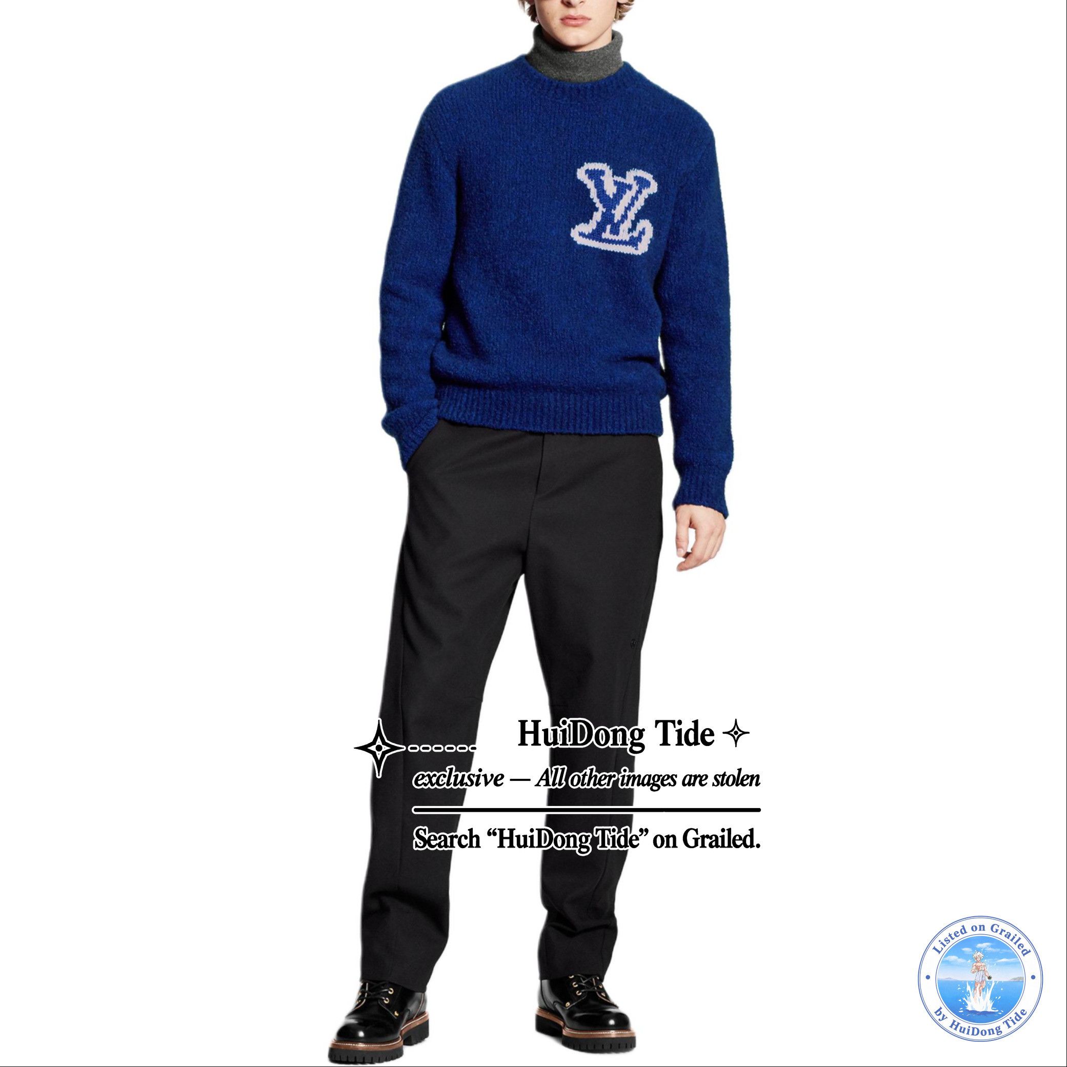 Louis Vuitton Louis Vuitton Logo Wool Blend Sweater Size L Size US L / EU 52-54 / 3 - 8 Thumbnail