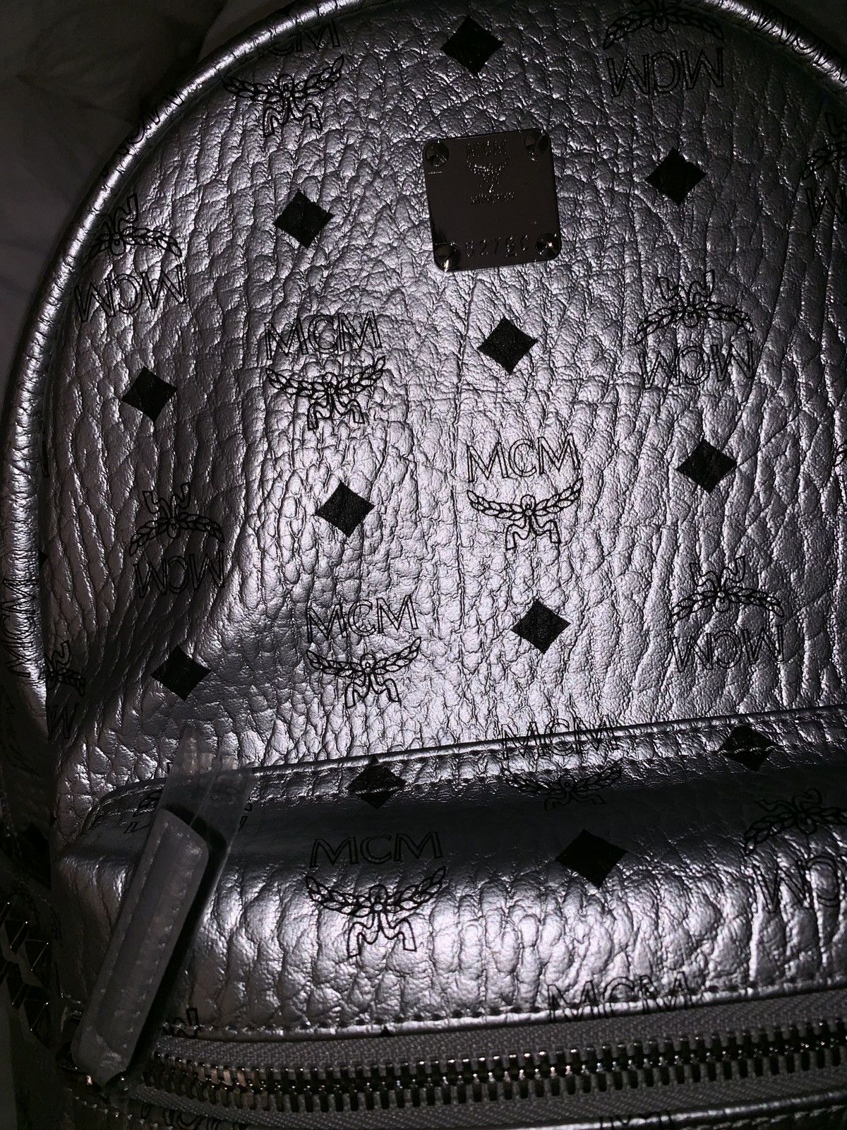 MCM BNWOT Silver Medium MCM Stark Side Studs Backpack Size ONE SIZE - 2 Thumbnail