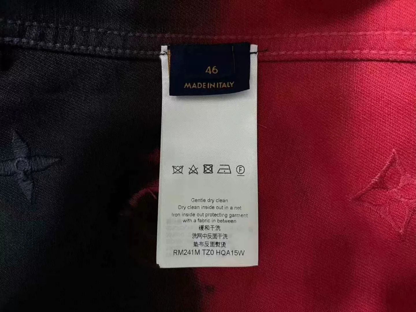 Louis Vuitton Louis Vuitton Black Red Gradient Monogram Denim Jacket Size US S / EU 44-46 / 1 - 4 Thumbnail