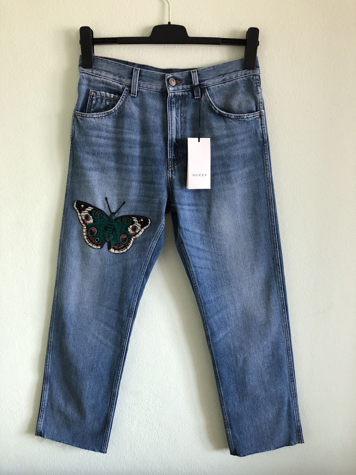 Gucci 🦋BNWT Gucci Embroidered Butterfly Denims Size US 32 / EU 48 - 1 Thumbnail