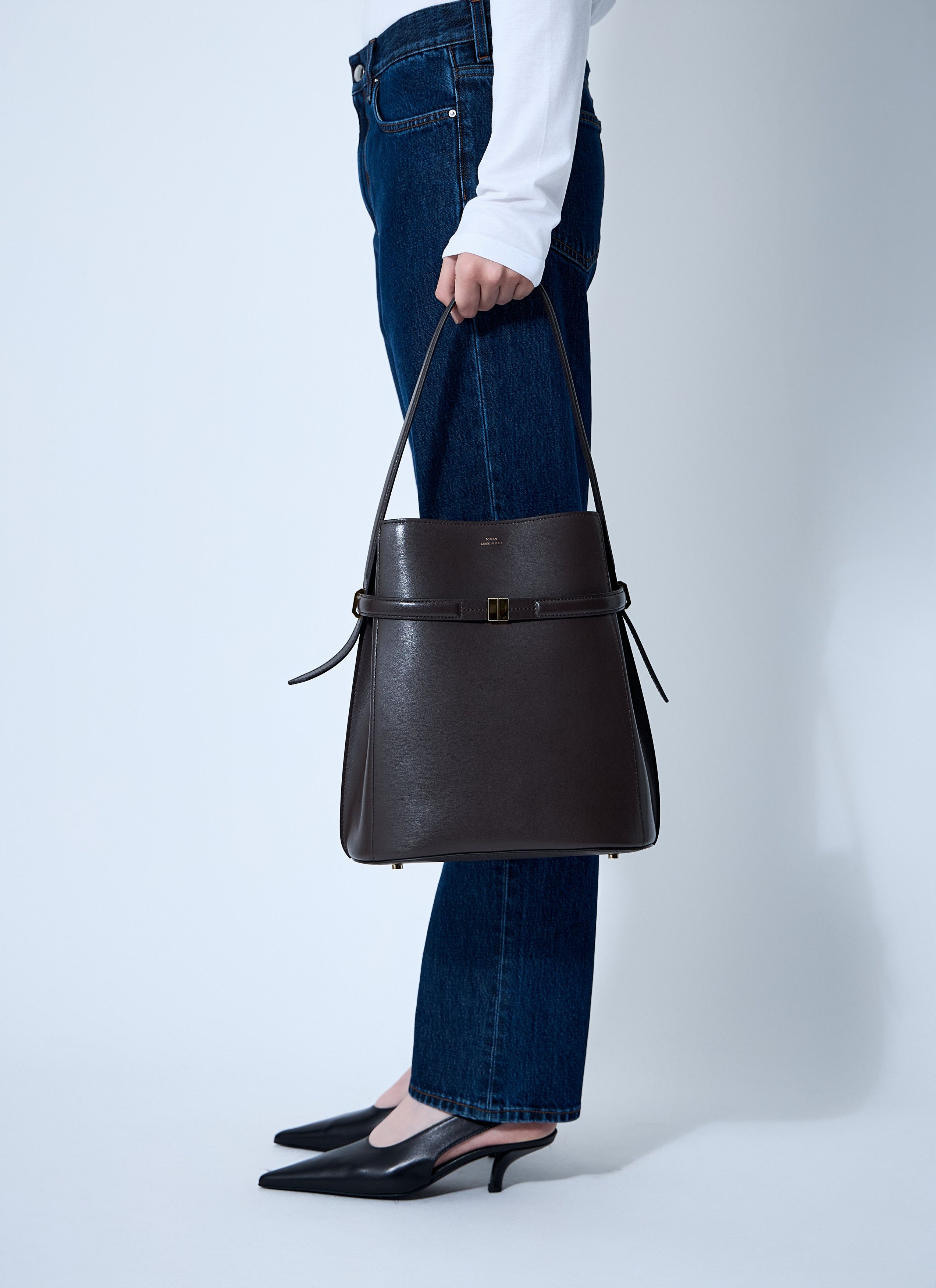 Toteme TOTEME Belted Leather Bucket Bag Size ONE SIZE - 2 Thumbnail