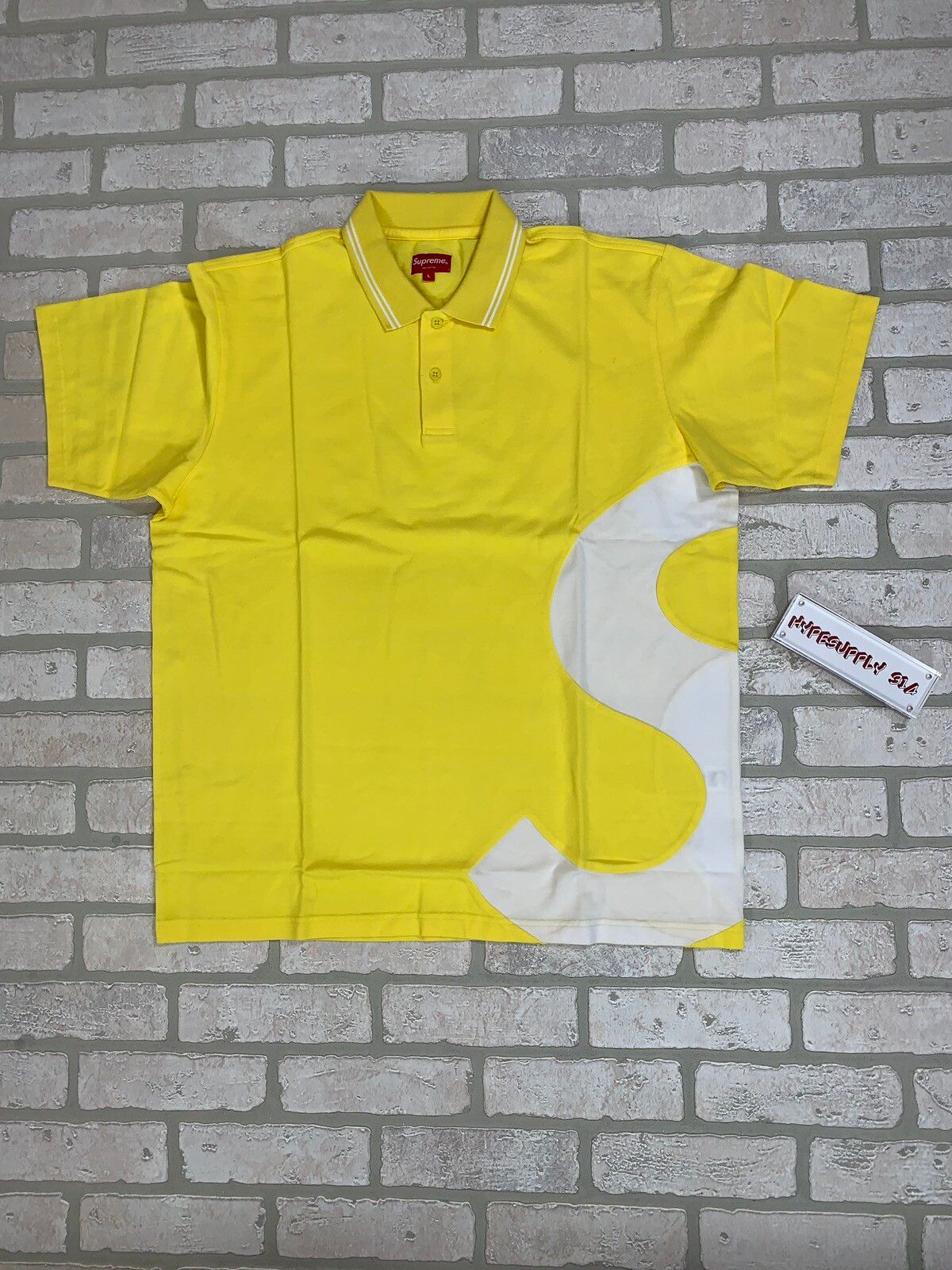 Supreme Supreme S logo Polo Yellow | Grailed